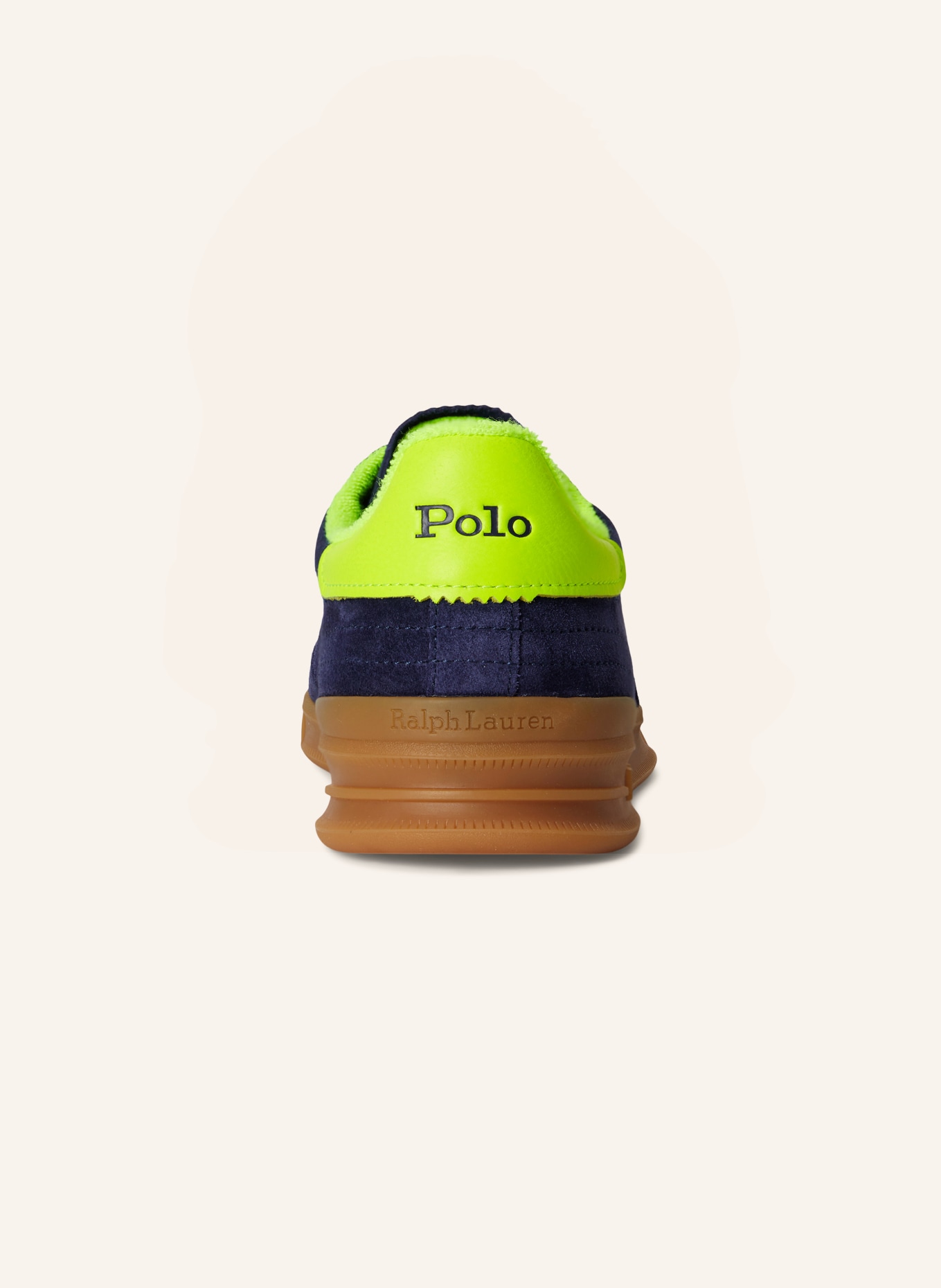 POLO RALPH LAUREN Sneaker: DUNKELBLAU / NEONGELB
