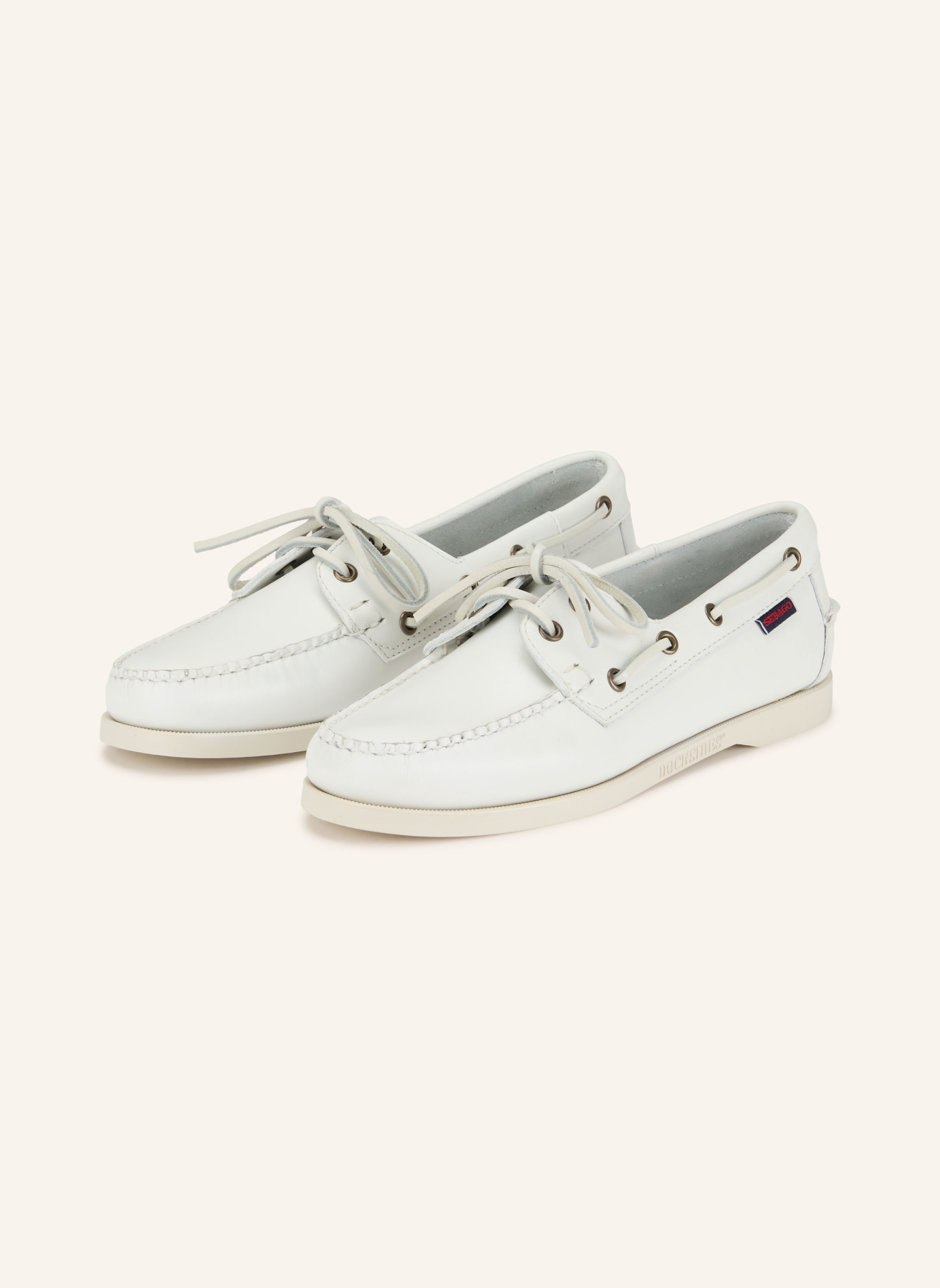 SEBAGO DOCKSIDES PORTLAND boat shoes: WHITE