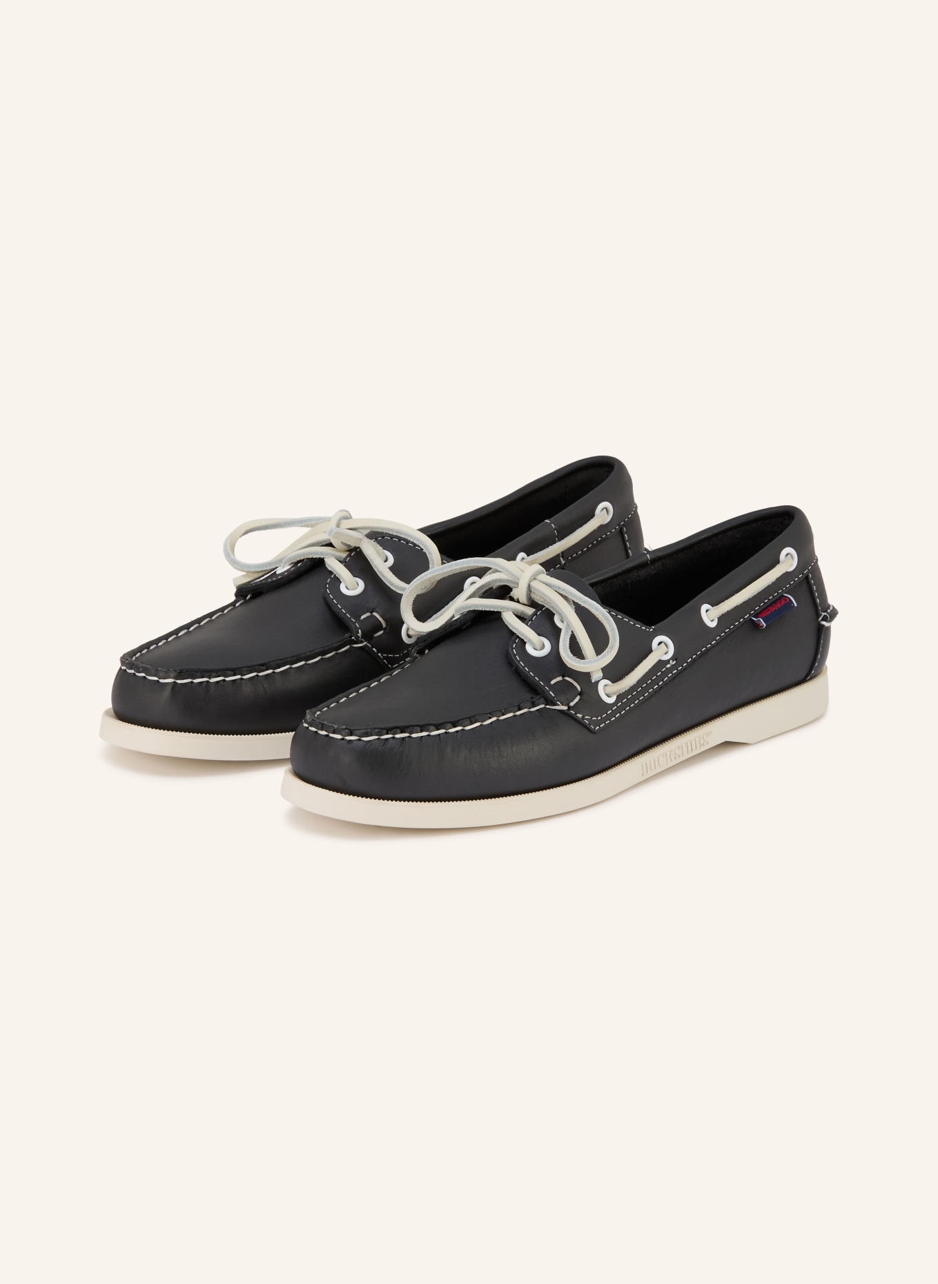 SEBAGO Lodní boty DOCKSIDES PORTLAND: TMAVĚ MODRÁ / SVĚTLE ŠEDÁ