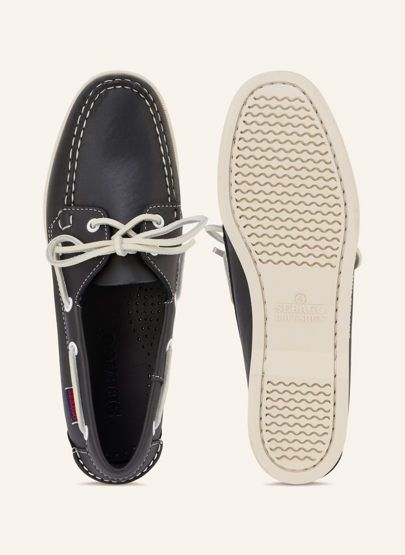 SEBAGO Lodní boty DOCKSIDES PORTLAND: TMAVĚ MODRÁ / SVĚTLE ŠEDÁ