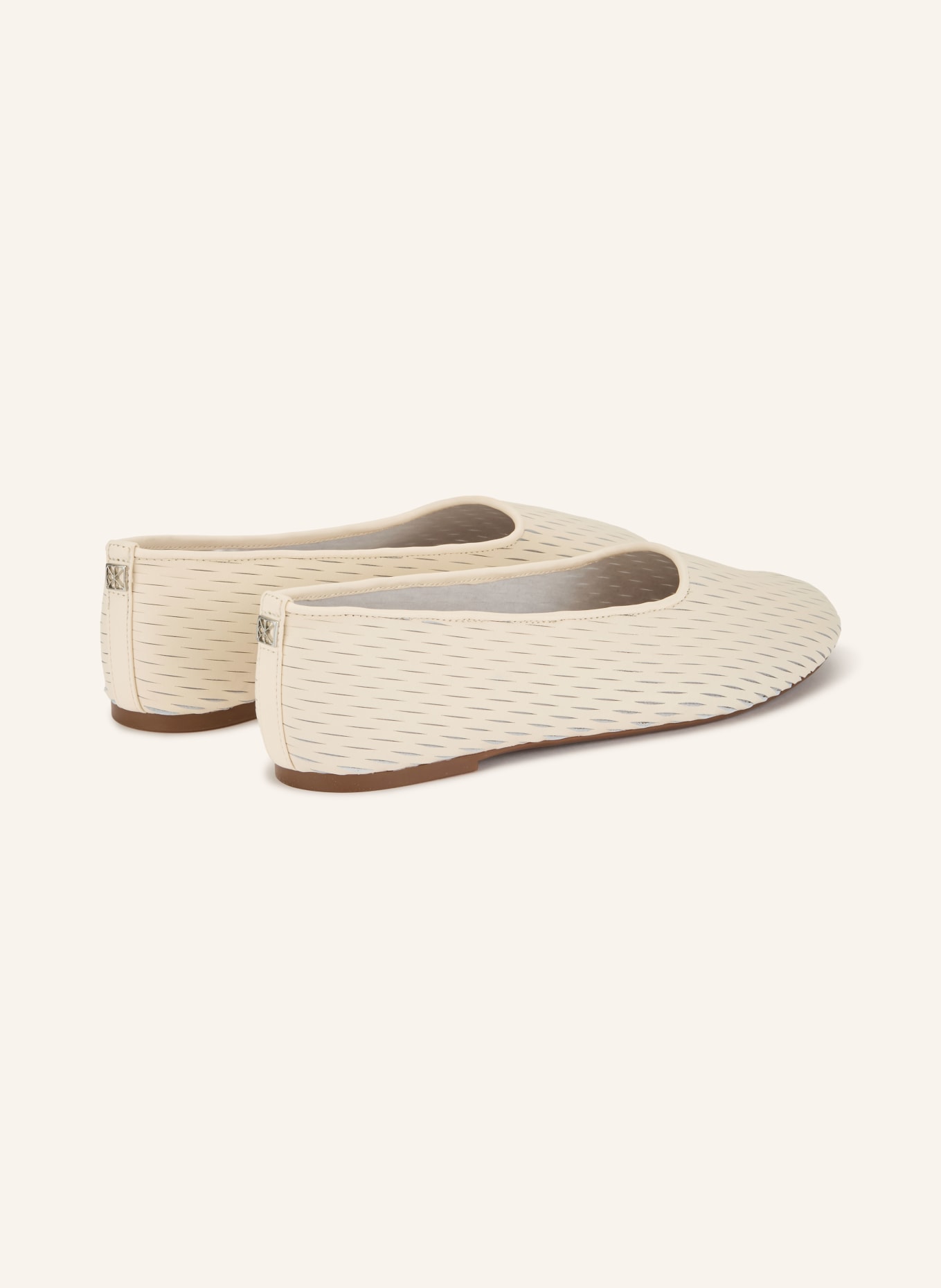 Calvin Klein Baleriny OBLIQUE: KREMOWY