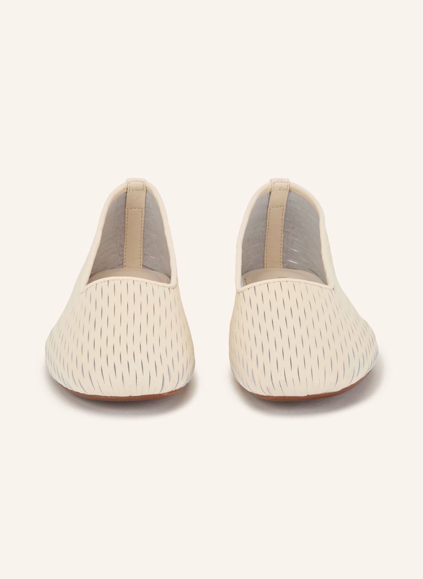 Calvin Klein Baleriny OBLIQUE: KREMOWY