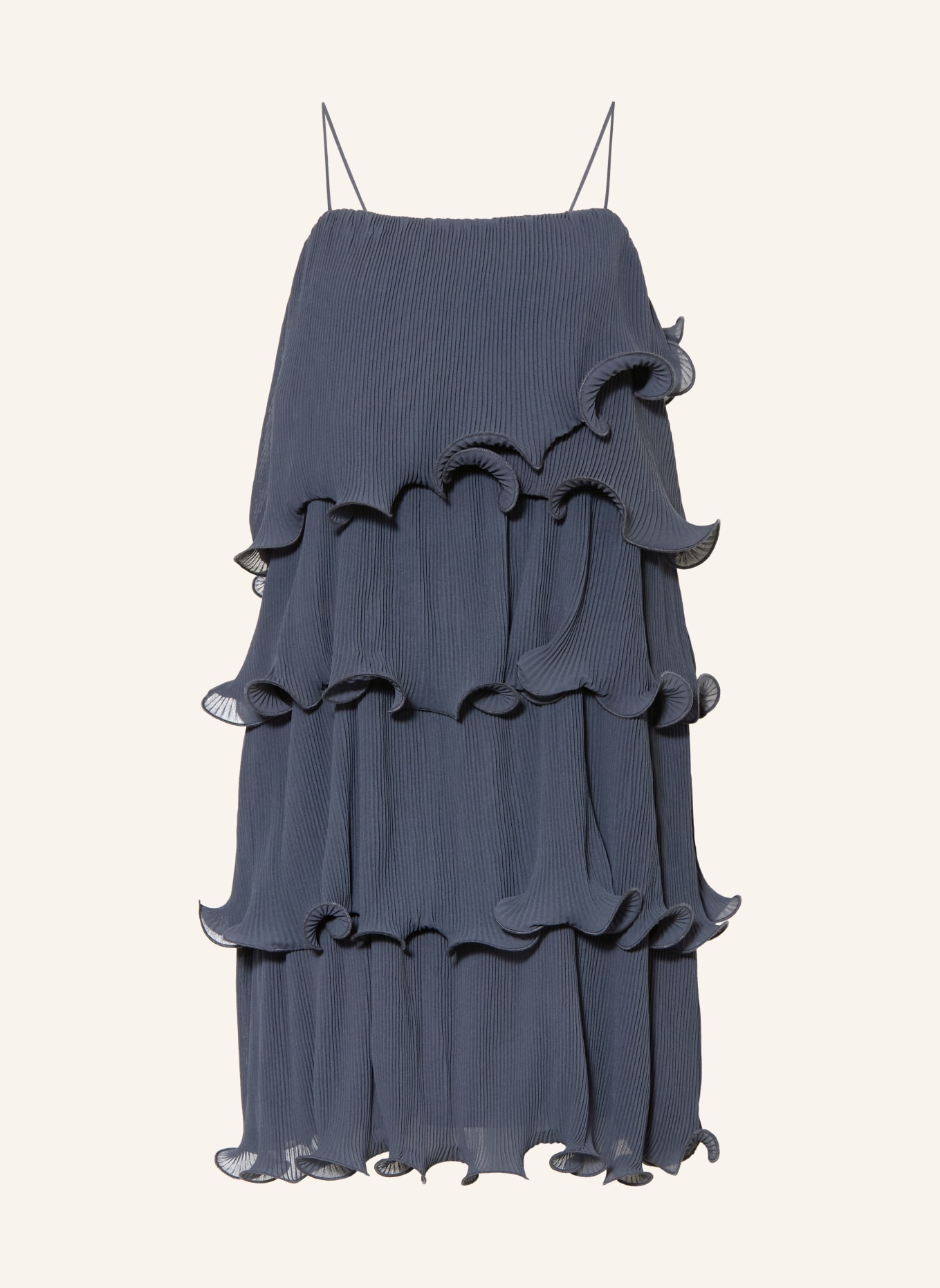 CPH MUSE Kleid CMKIRA mit Volants: BLAUGRAU