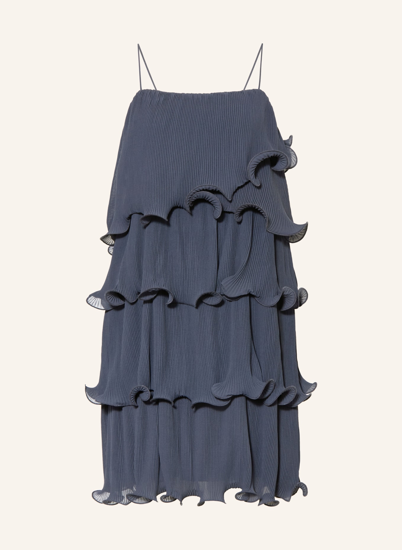 CPH MUSE CMKIRA Dress with Ruffles: BLUE GRAY