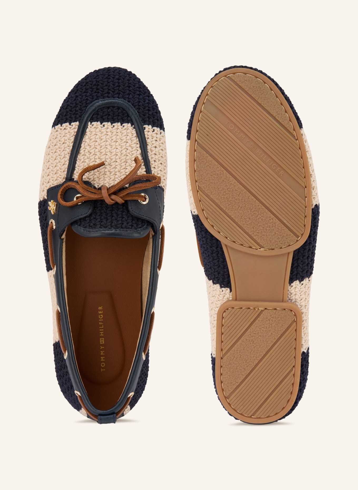 TOMMY HILFIGER Bootsschuhe: DUNKELBLAU / WEISS