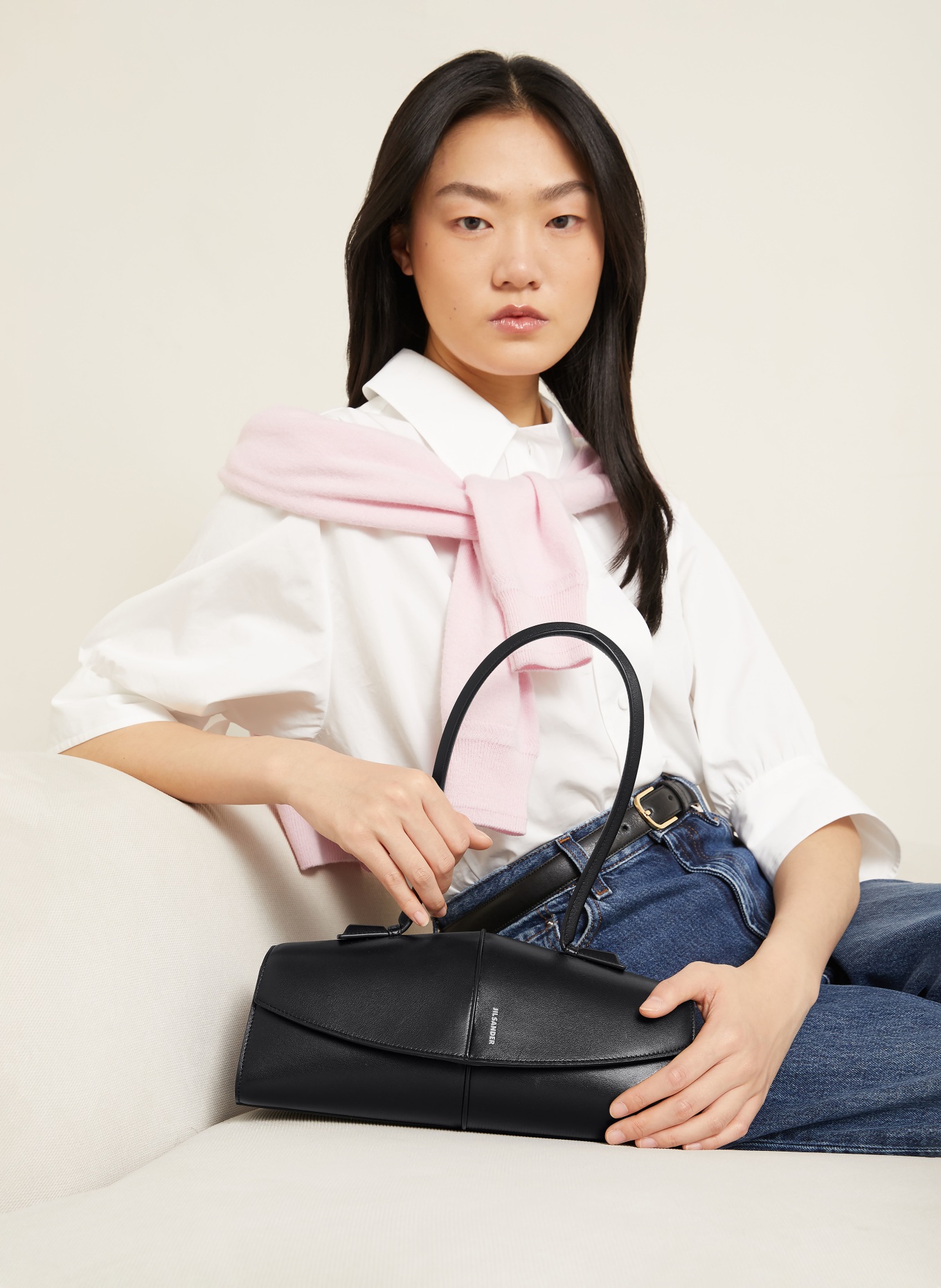 JIL SANDER Handtasche LINEA: SCHWARZ
