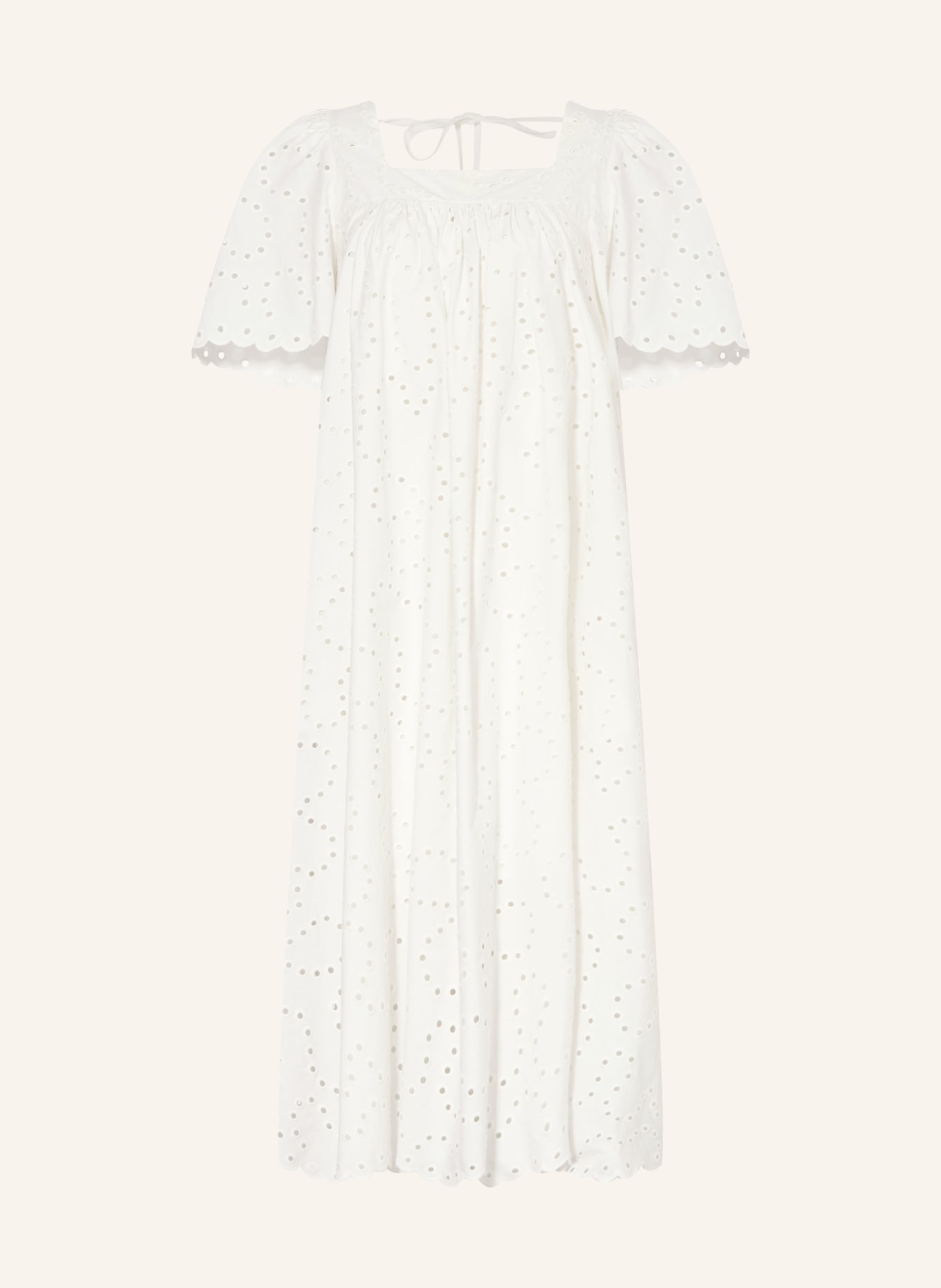 SUNCOO Robe CYRIEL en dentelle ajourée: BLANC