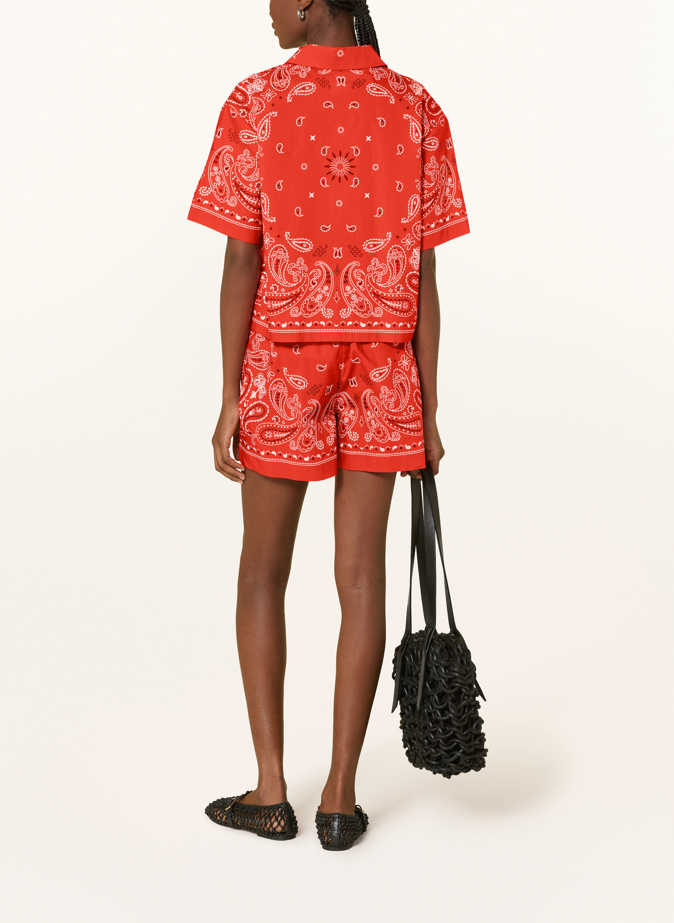 SUNCOO Šortky BAHIA: ČERVENÁ / BÍLÁ / ČERNÁ