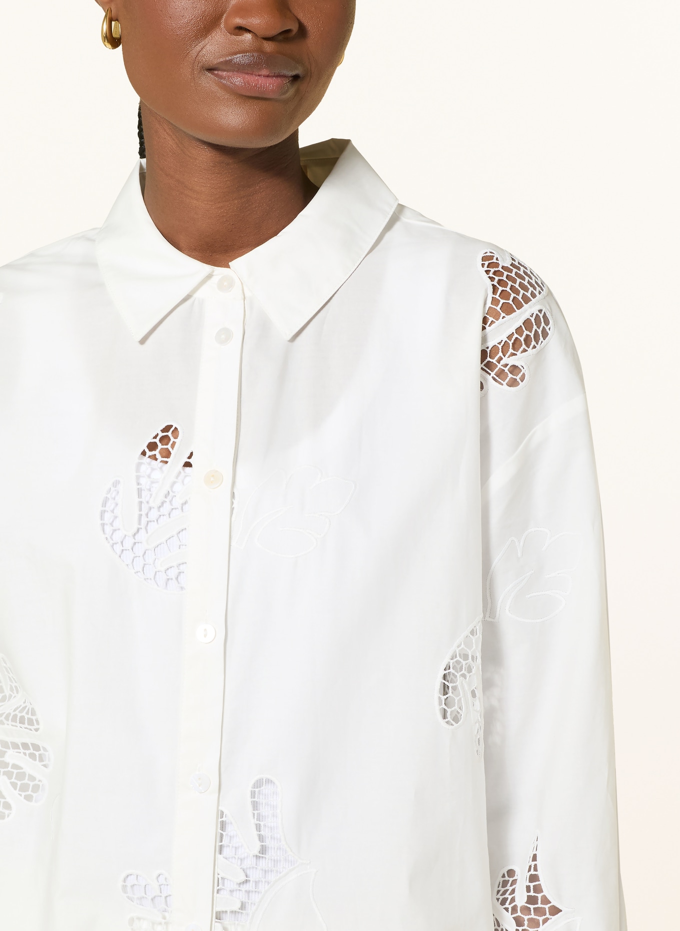 SUNCOO Hemdbluse LOULA: WEISS