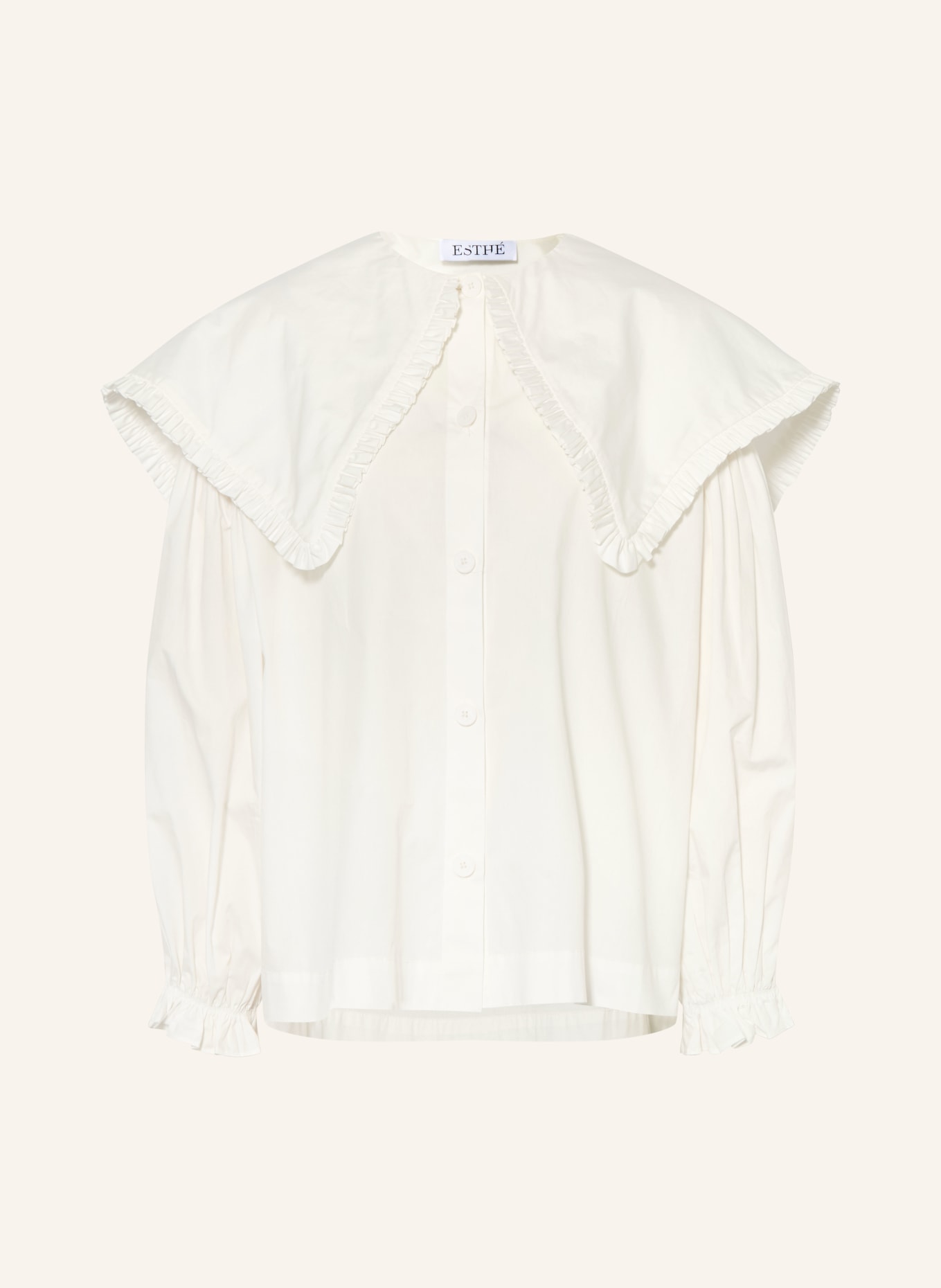 ESTHÉ Blůza s volánky: BÍLÁ