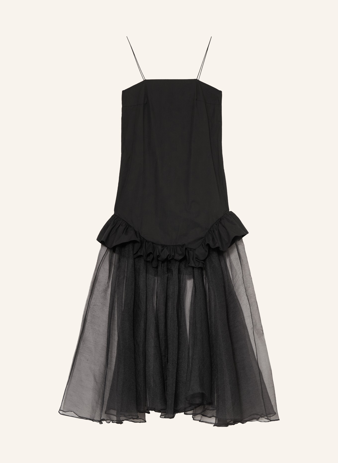 ESTHÉ Šaty s volánky: ČERNÁ