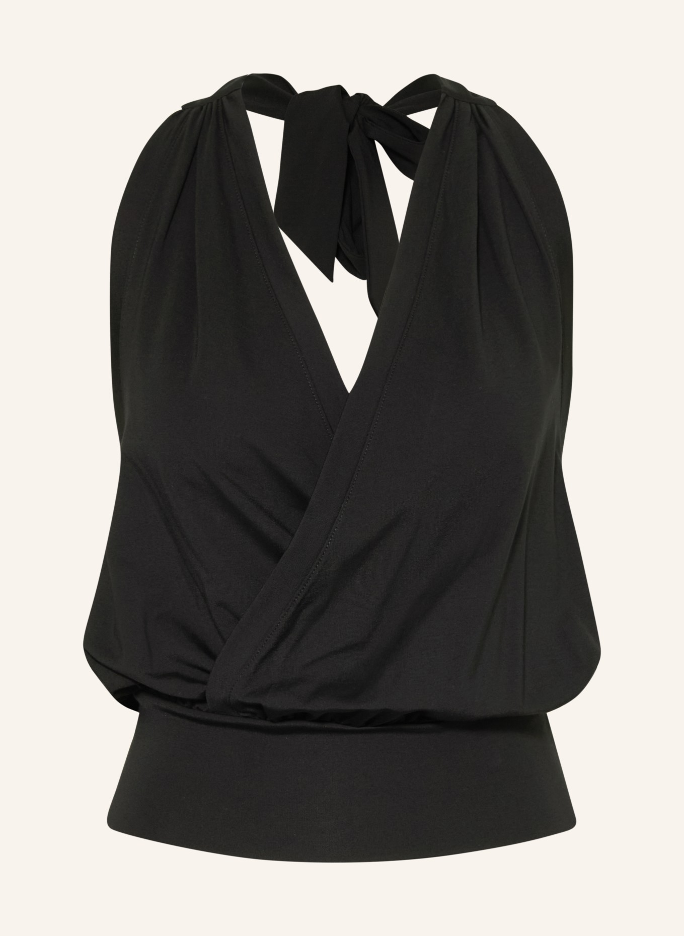 ESTHÉ Top w stylu kopertowym: CZARNY