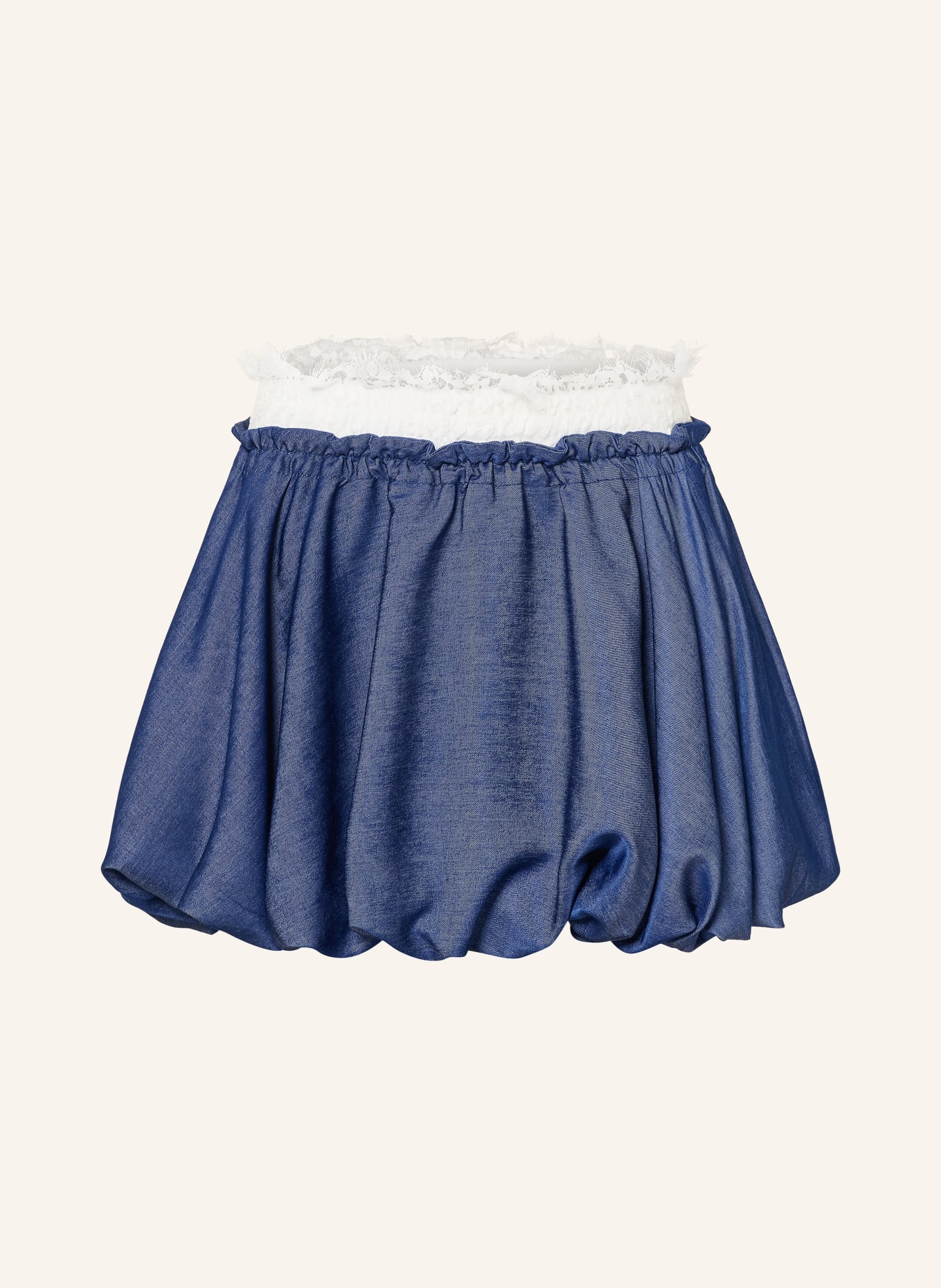 ESTHÉ Jupe en dentelle: BLEU / BLANC