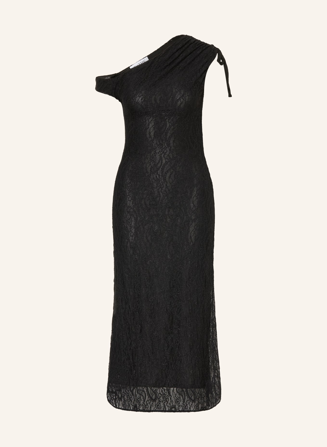 ESTHÉ Sukienka na jedno ramię z koronki: CZARNY