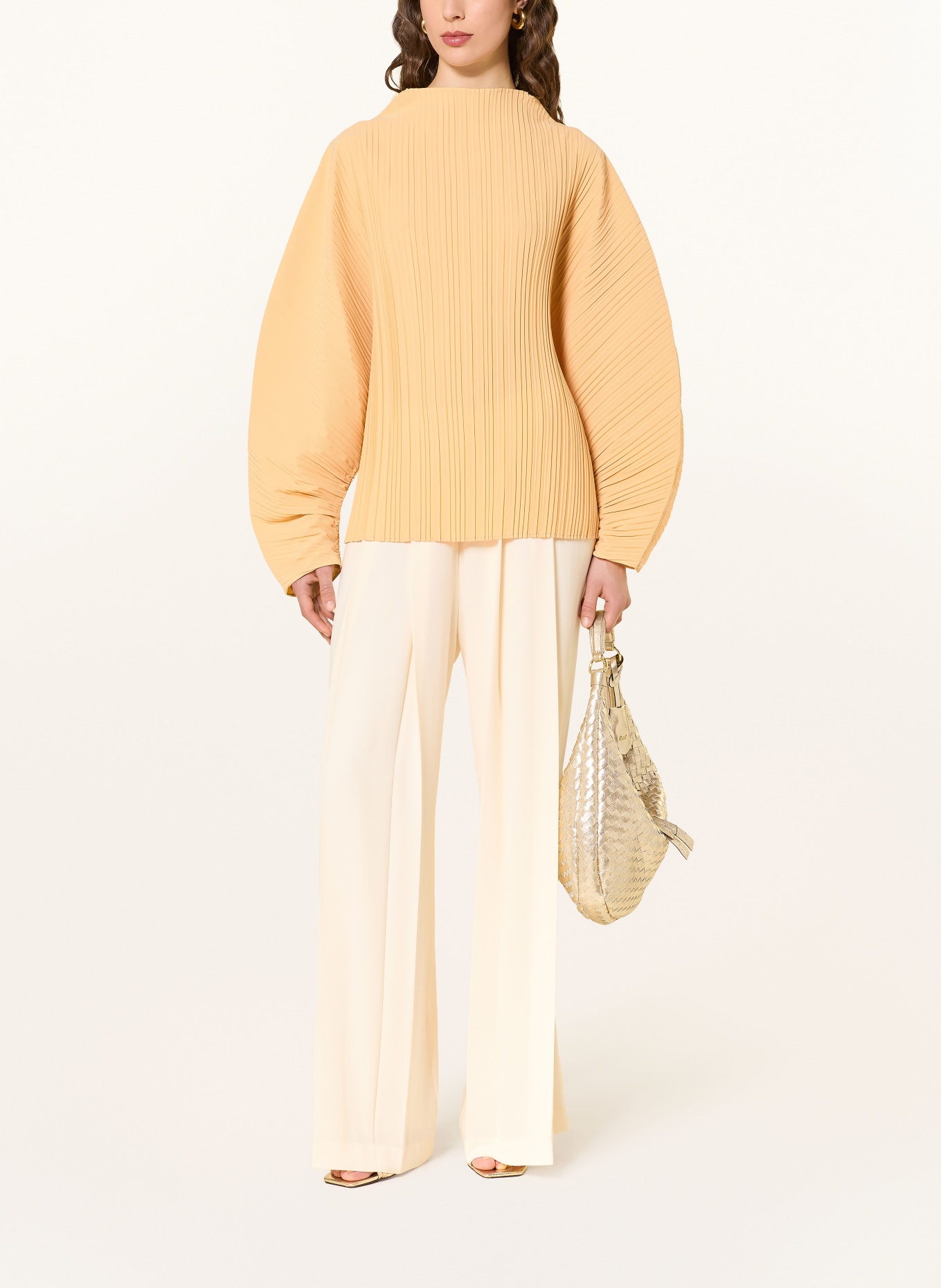 ESTHÉ Blusenshirt mit Plissees: GELB