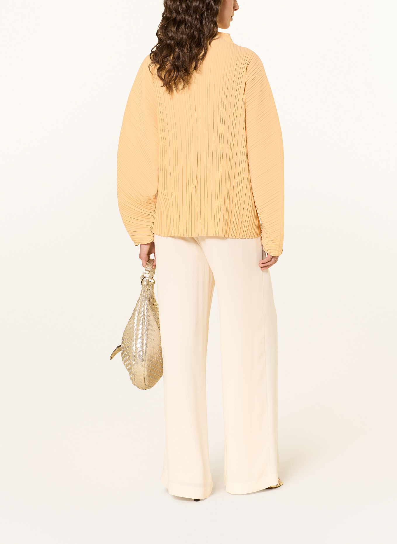 ESTHÉ Blusenshirt mit Plissees: GELB