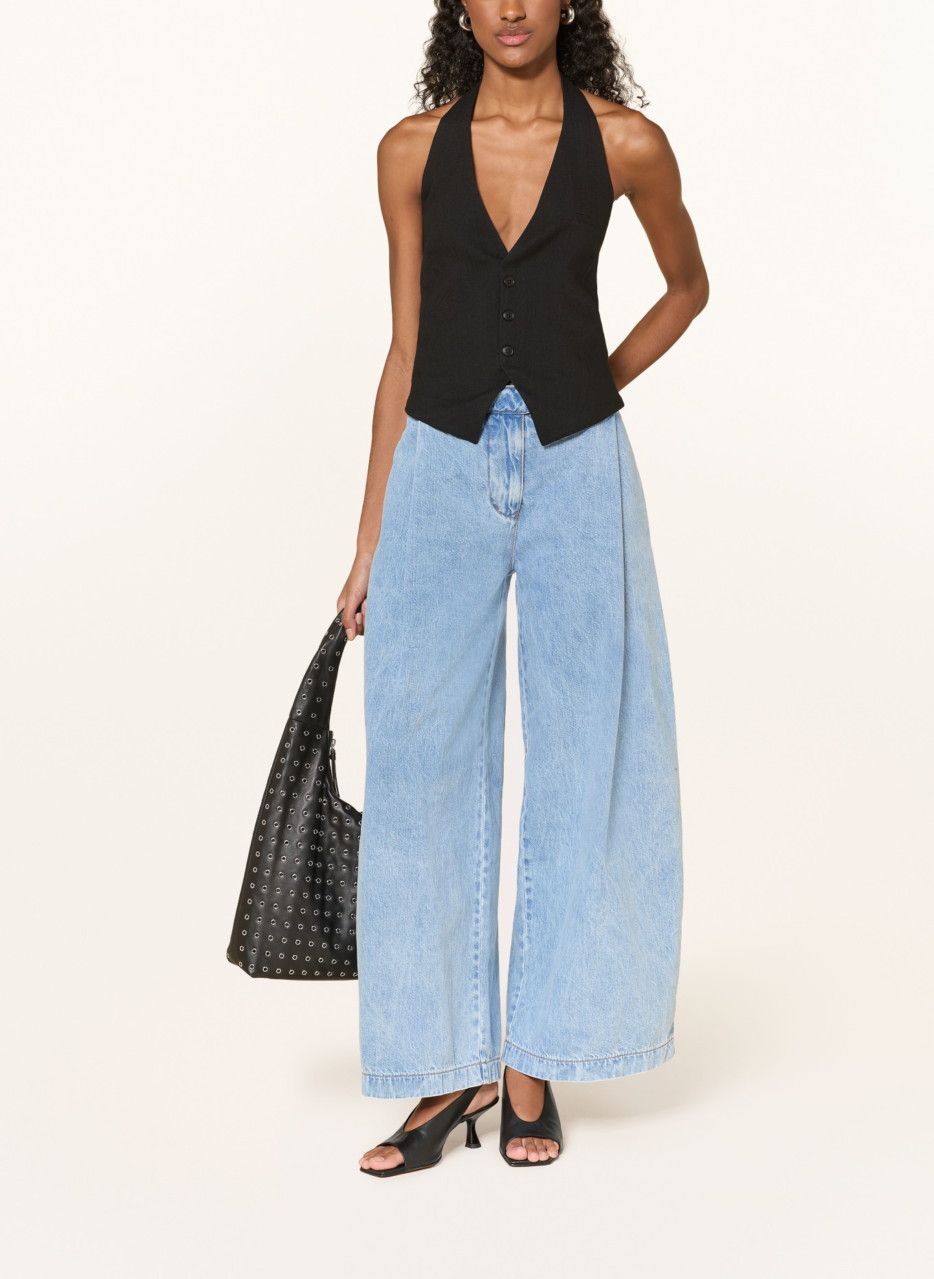 ESTHÉ Džíny s širokými nohavicemi: BLUE DENIM