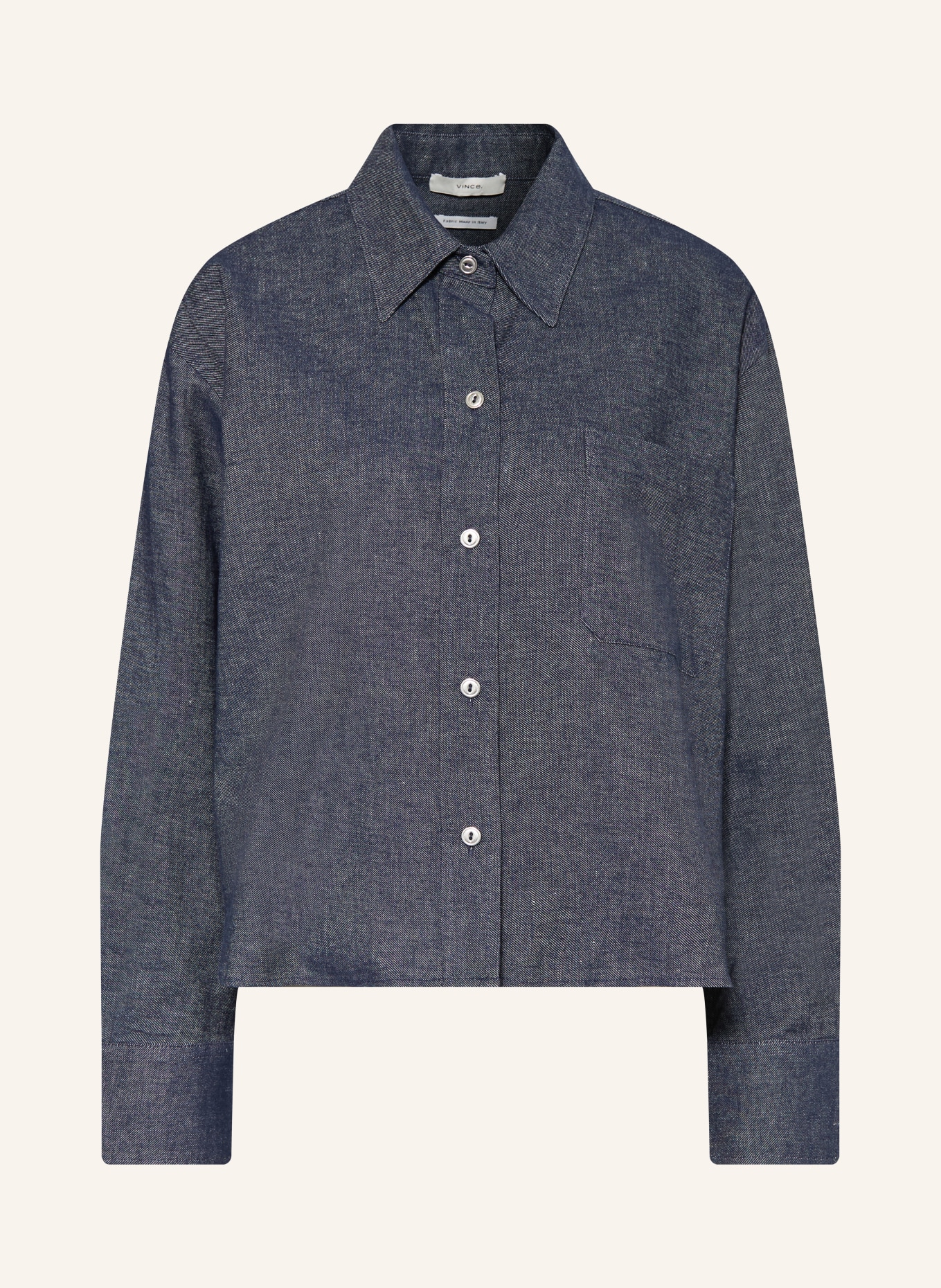 VINCE Jeansbluse: DUNKELBLAU