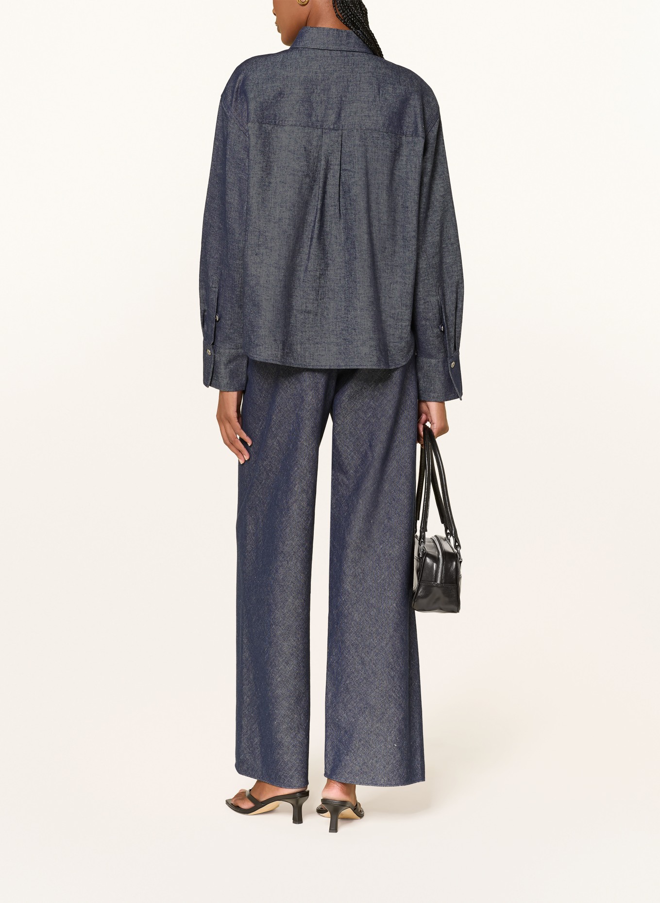 VINCE Jeansbluse: DUNKELBLAU