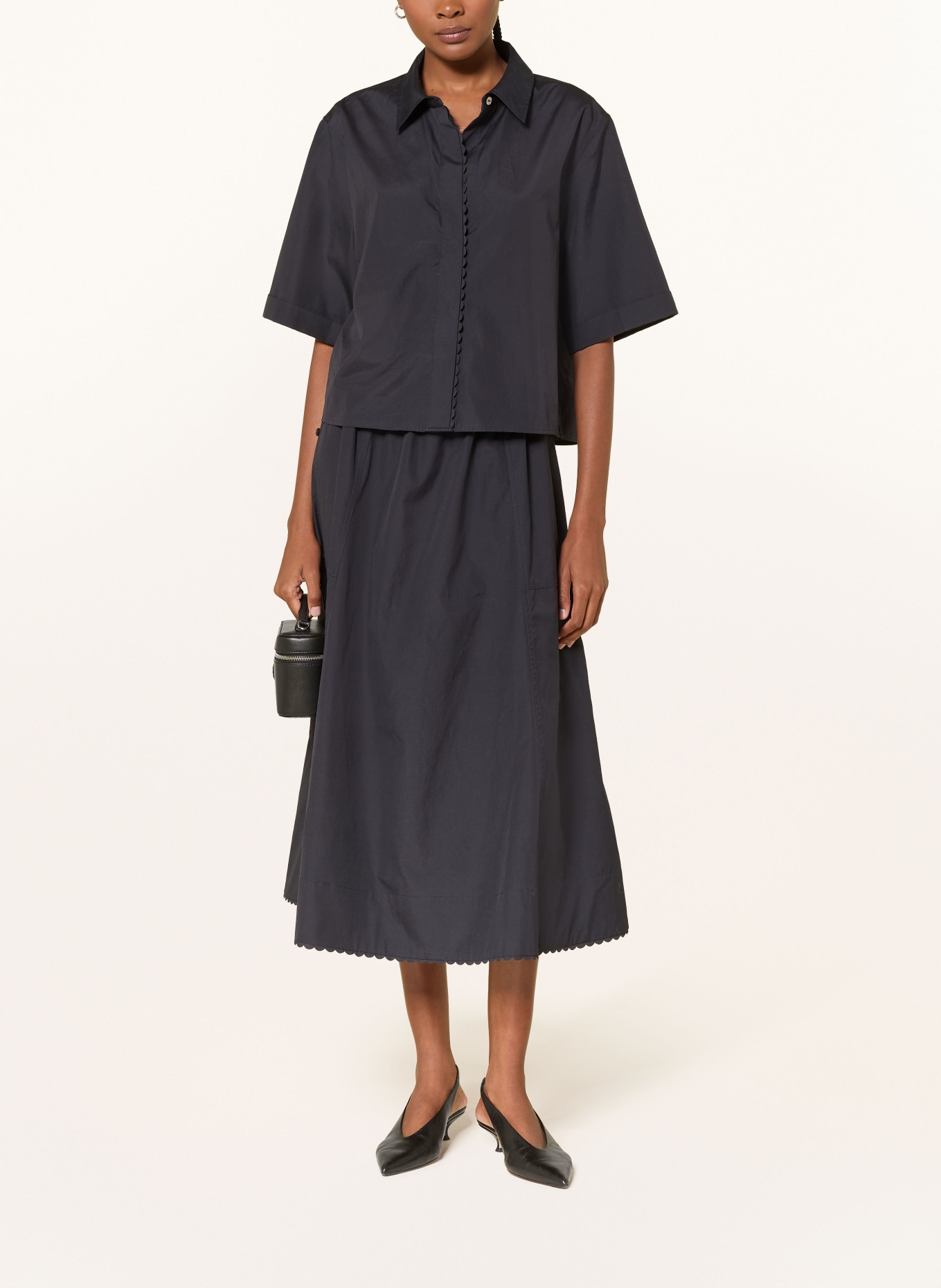 VINCE Hemdbluse: DUNKELBLAU