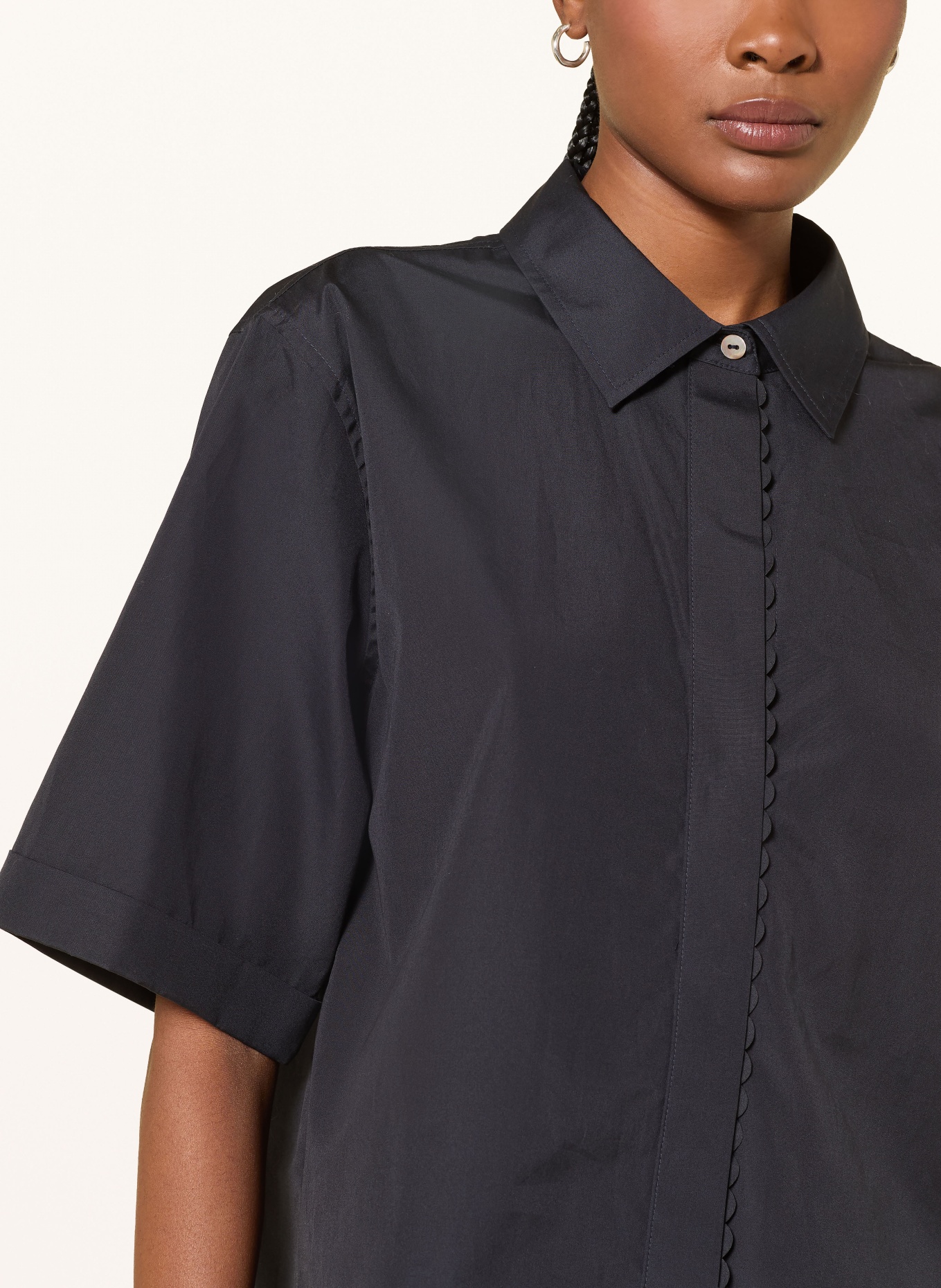 VINCE Hemdbluse: DUNKELBLAU