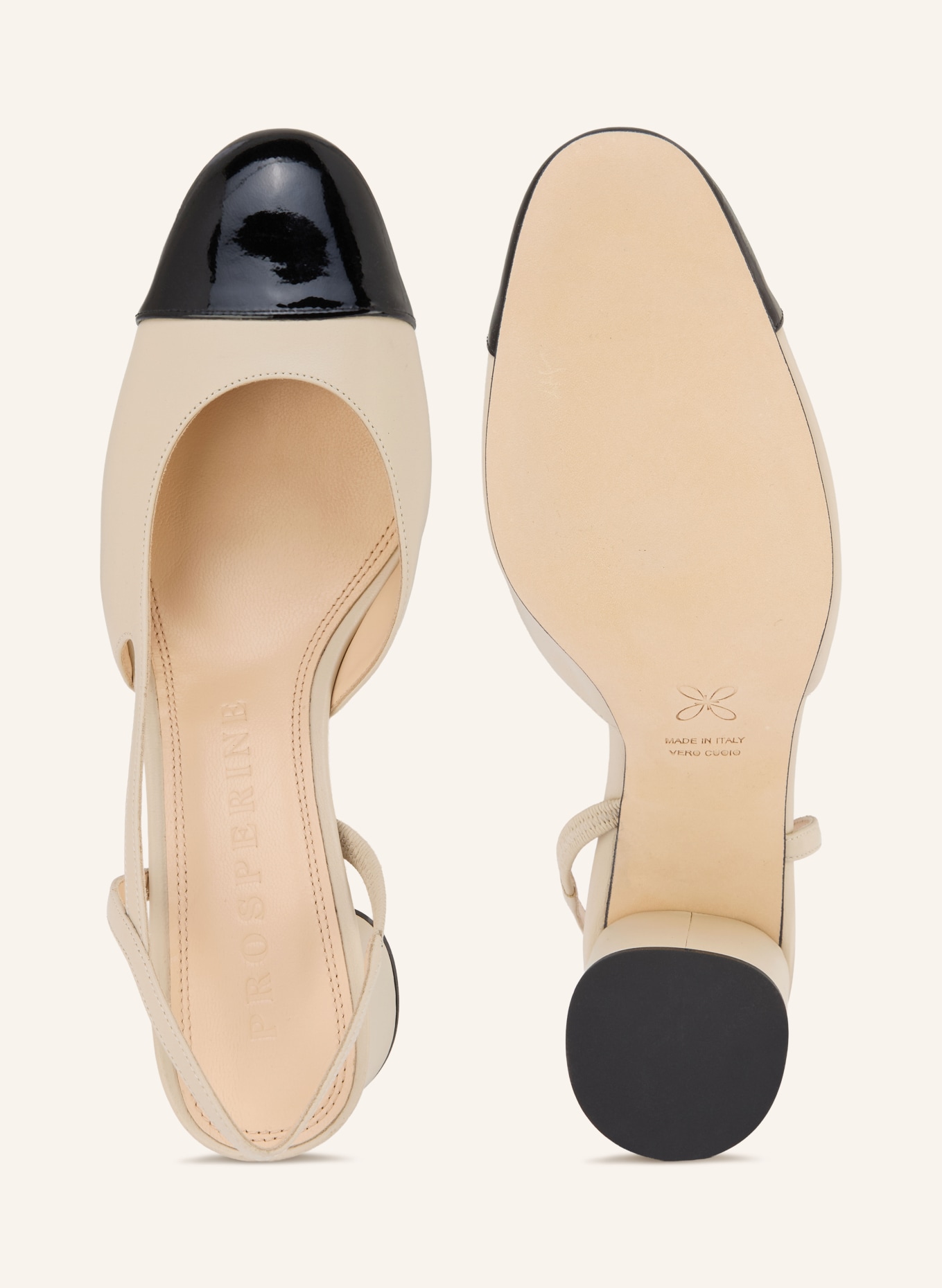 PROSPERINE Slingpumps: SCHWARZ / BEIGE