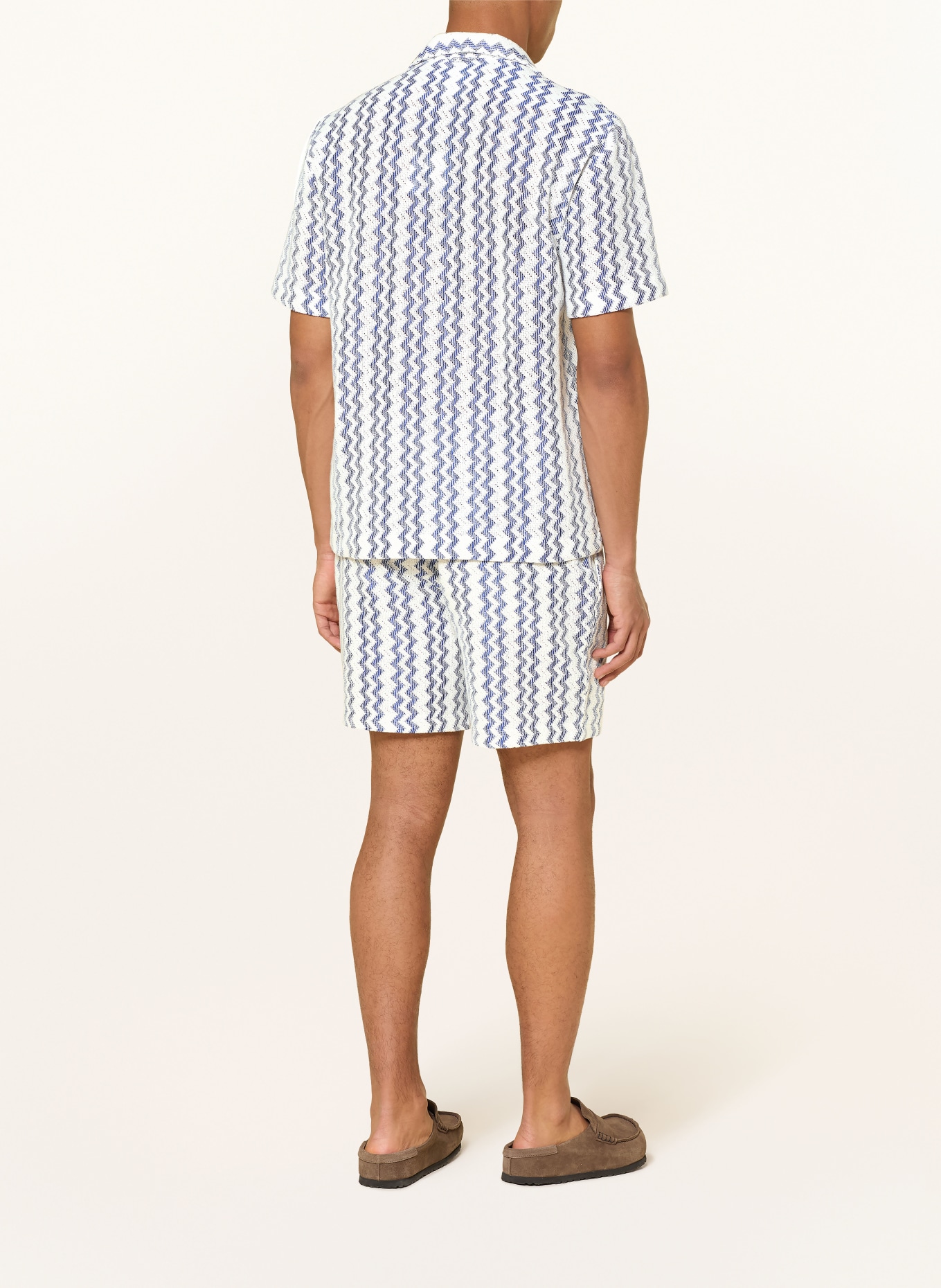 TOMMY JEANS Resorthemd Comfort Fit: WEISS / DUNKELBLAU