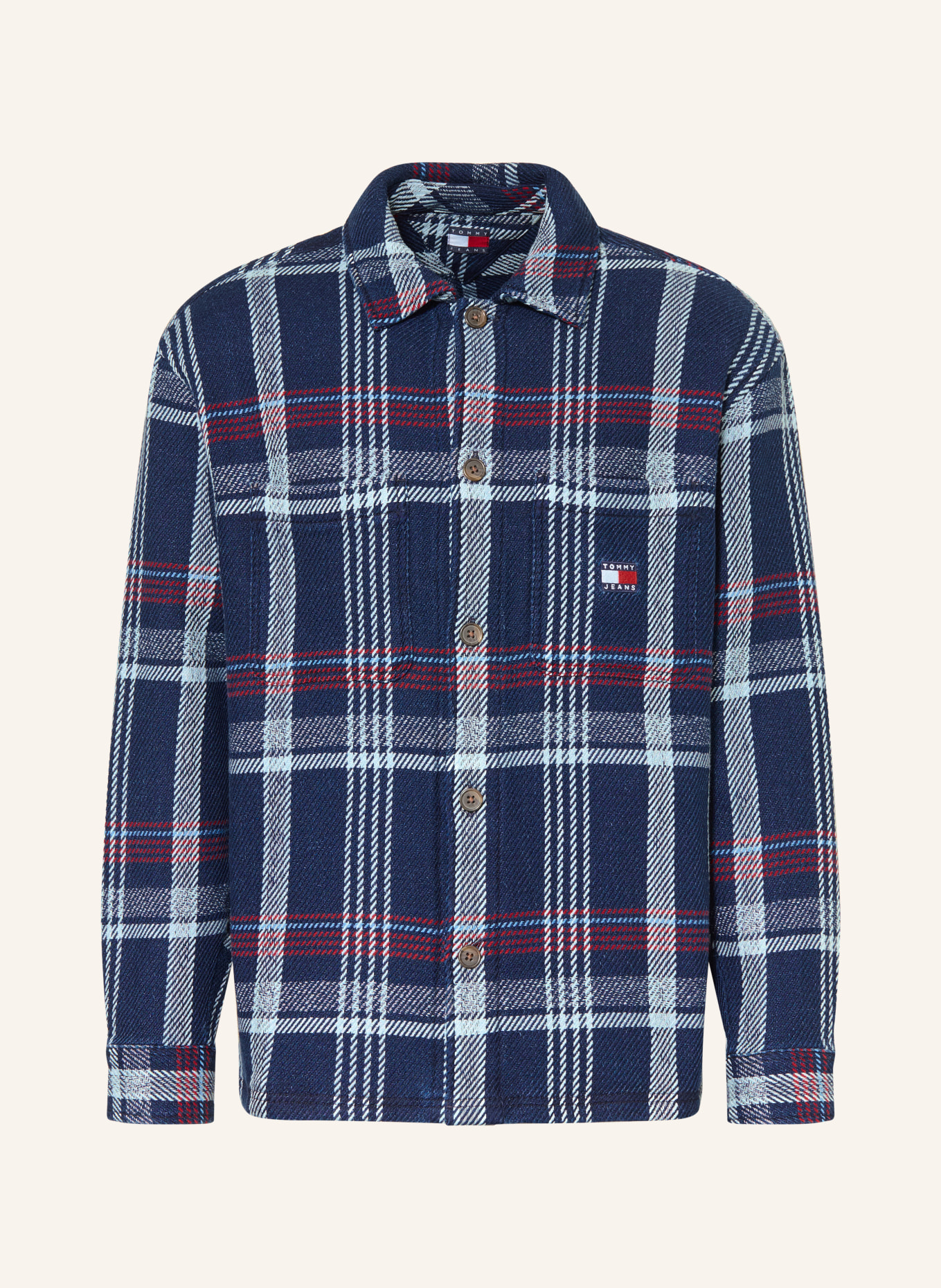 TOMMY JEANS Overjacket: DUNKELBLAU / ROT / WEISS