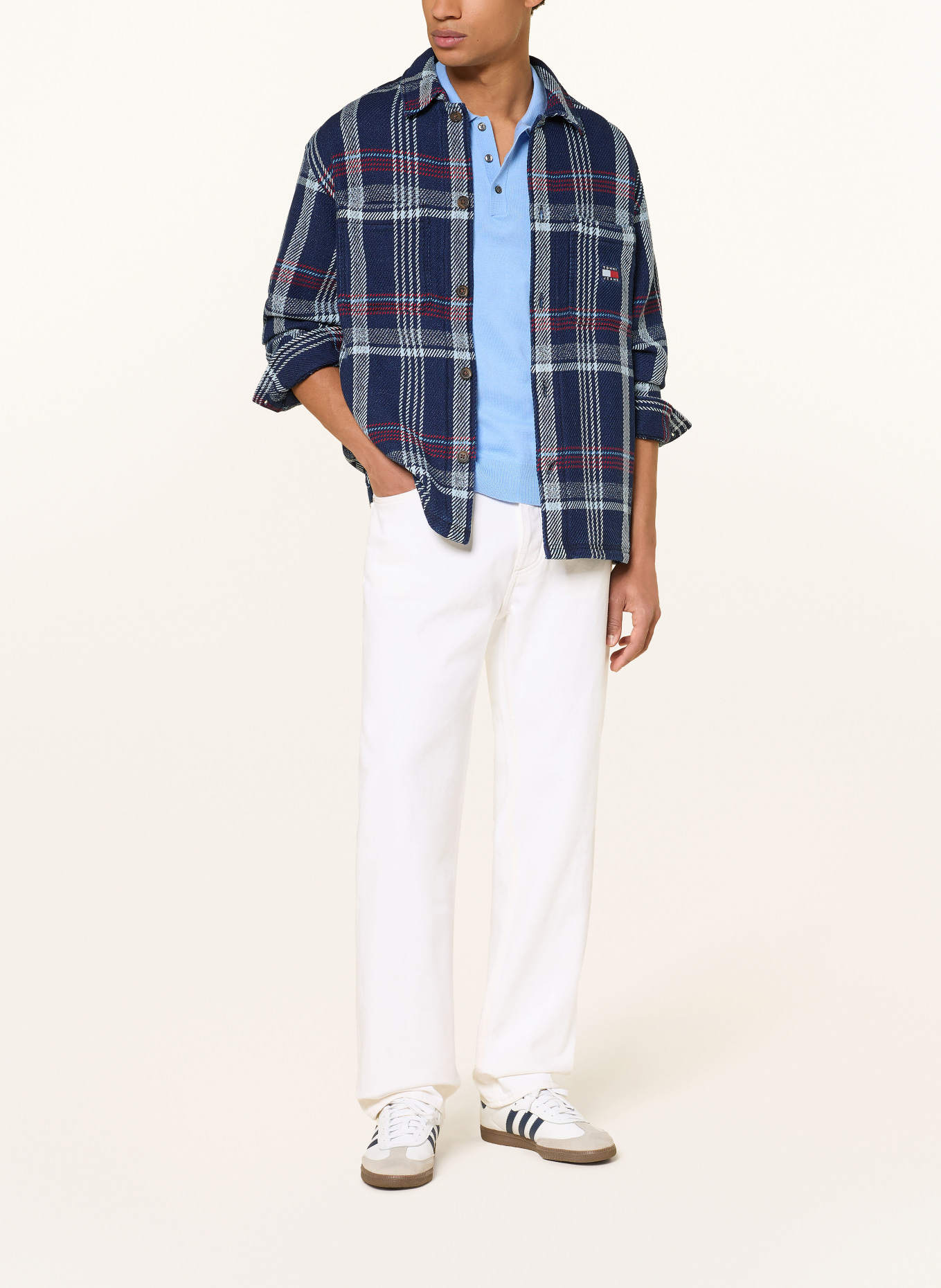 TOMMY JEANS Overjacket: DUNKELBLAU / ROT / WEISS