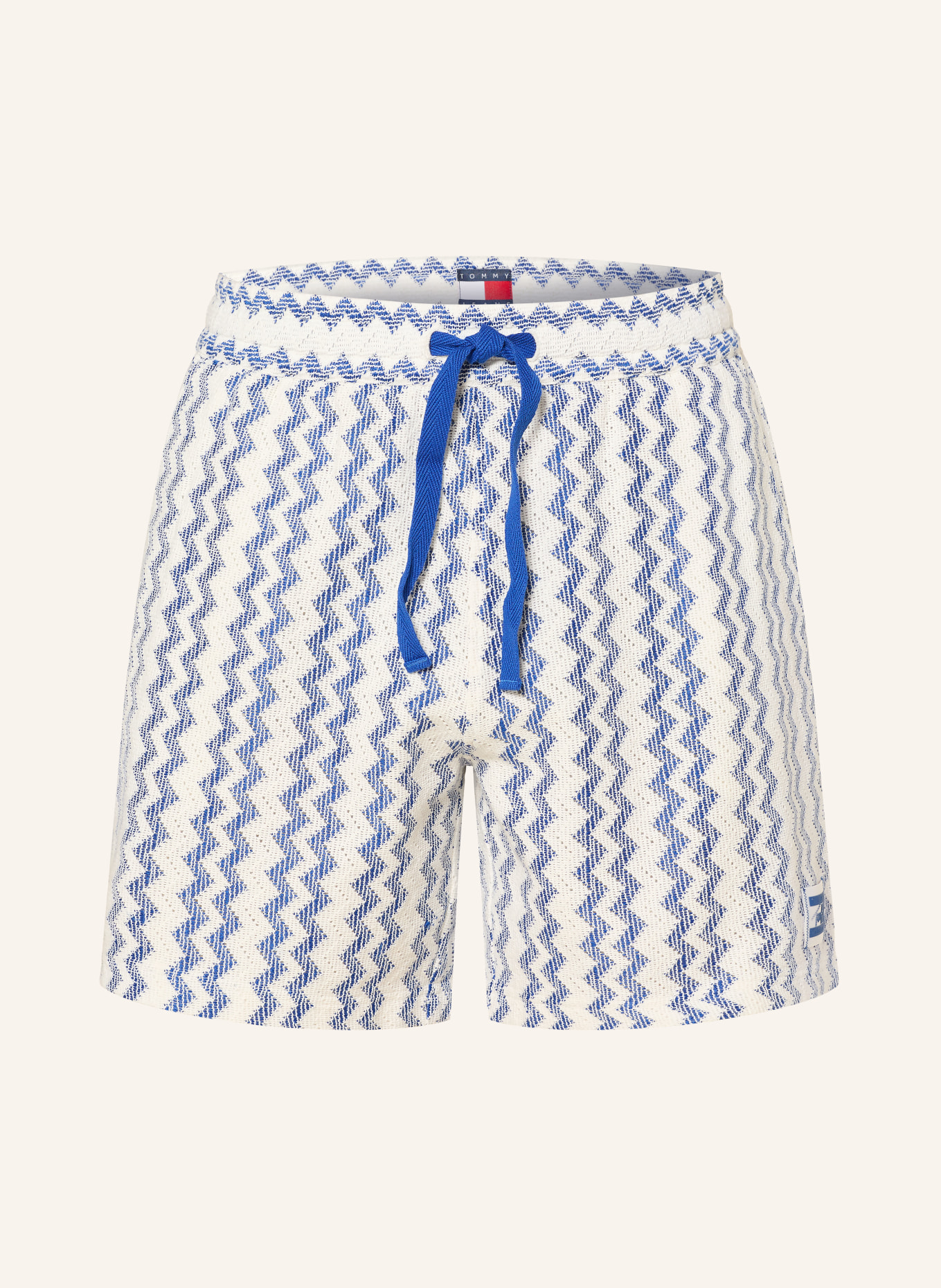 TOMMY JEANS Shorts: WEISS / DUNKELBLAU