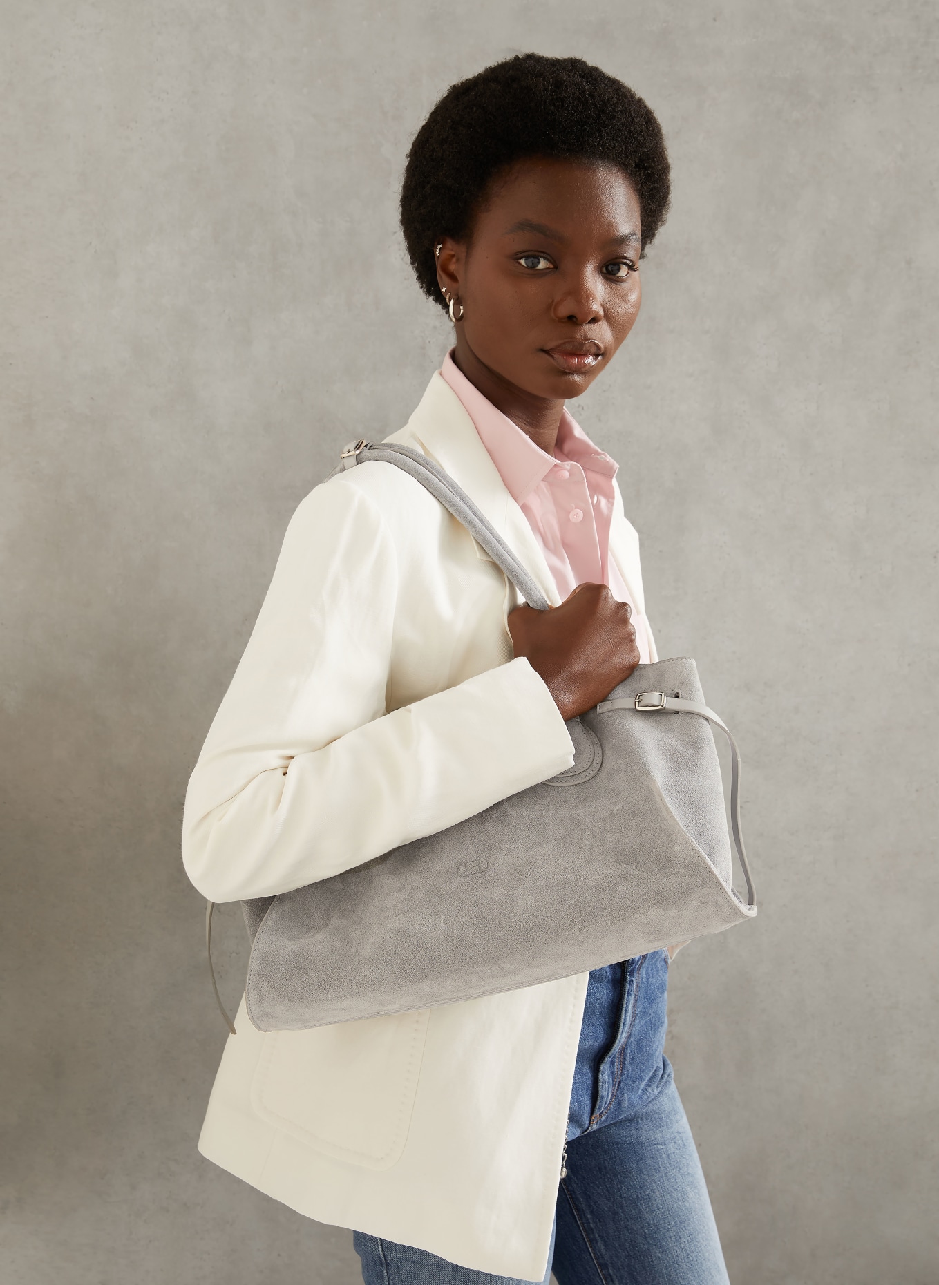 RADICA STUDIO Shopper LA MAMMA MIDI: LICHTGRIJS / ZILVER