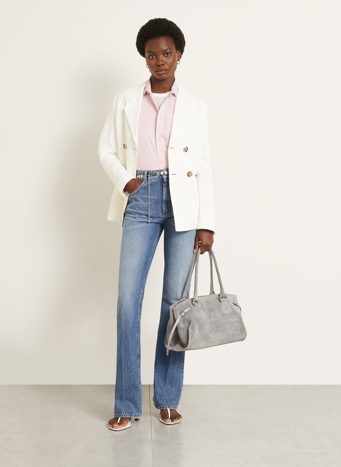 RADICA STUDIO Shopper LA MAMMA MIDI: LICHTGRIJS / ZILVER