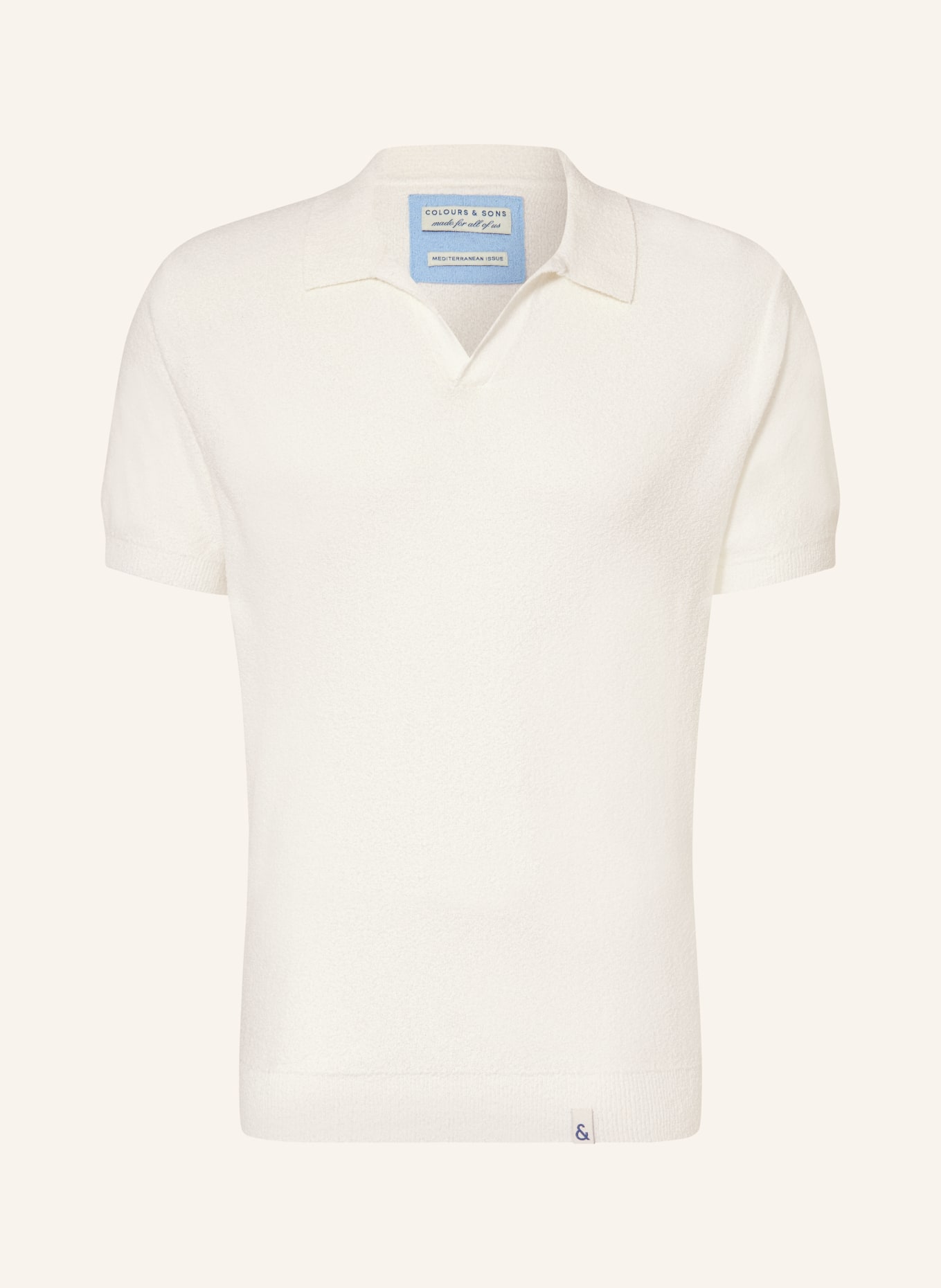 COLOURS & SONS Dzianinowa koszulka polo: BIAŁY