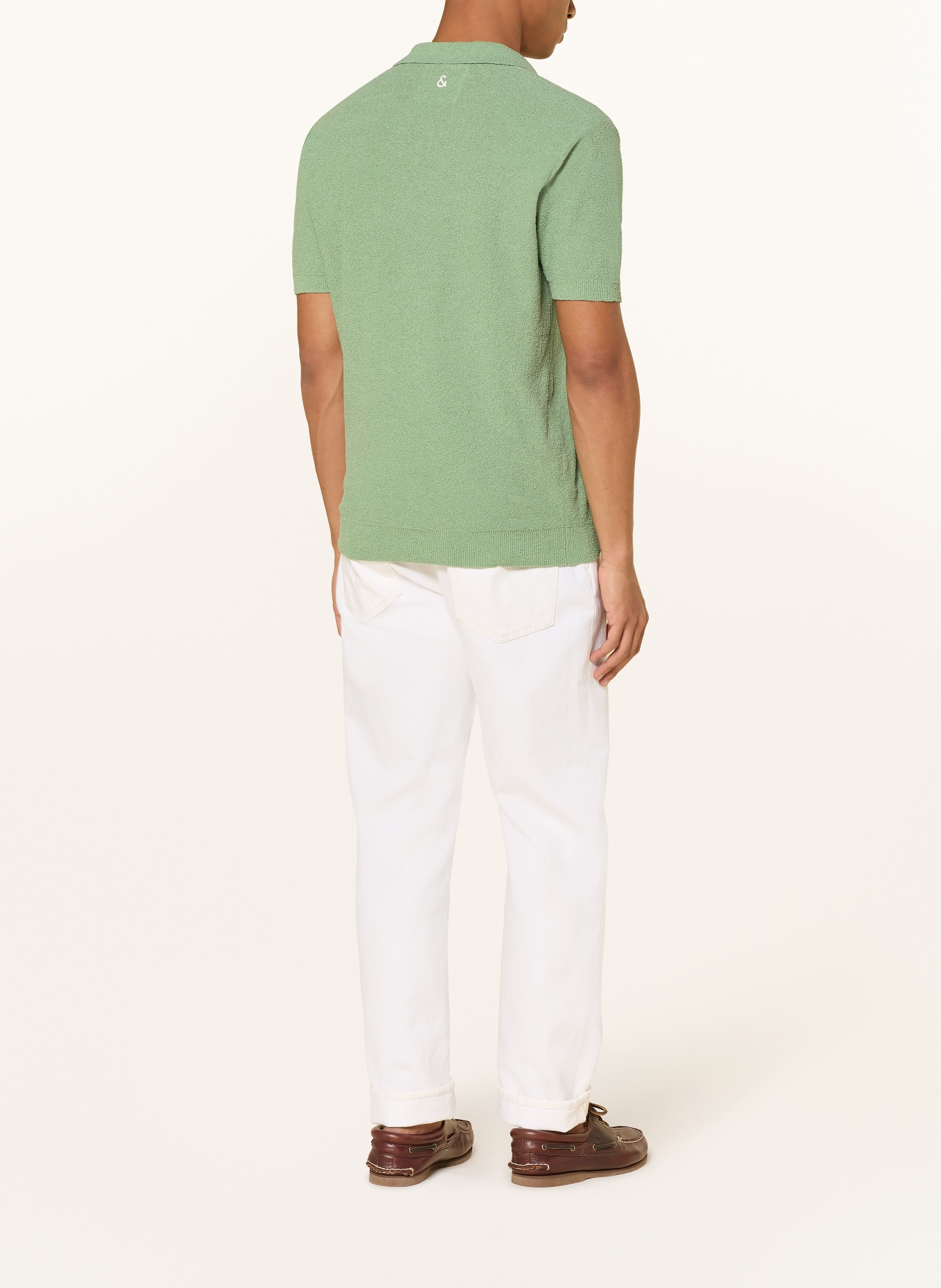 COLOURS & SONS Dzianinowa koszulka polo: JASNOZIELONY