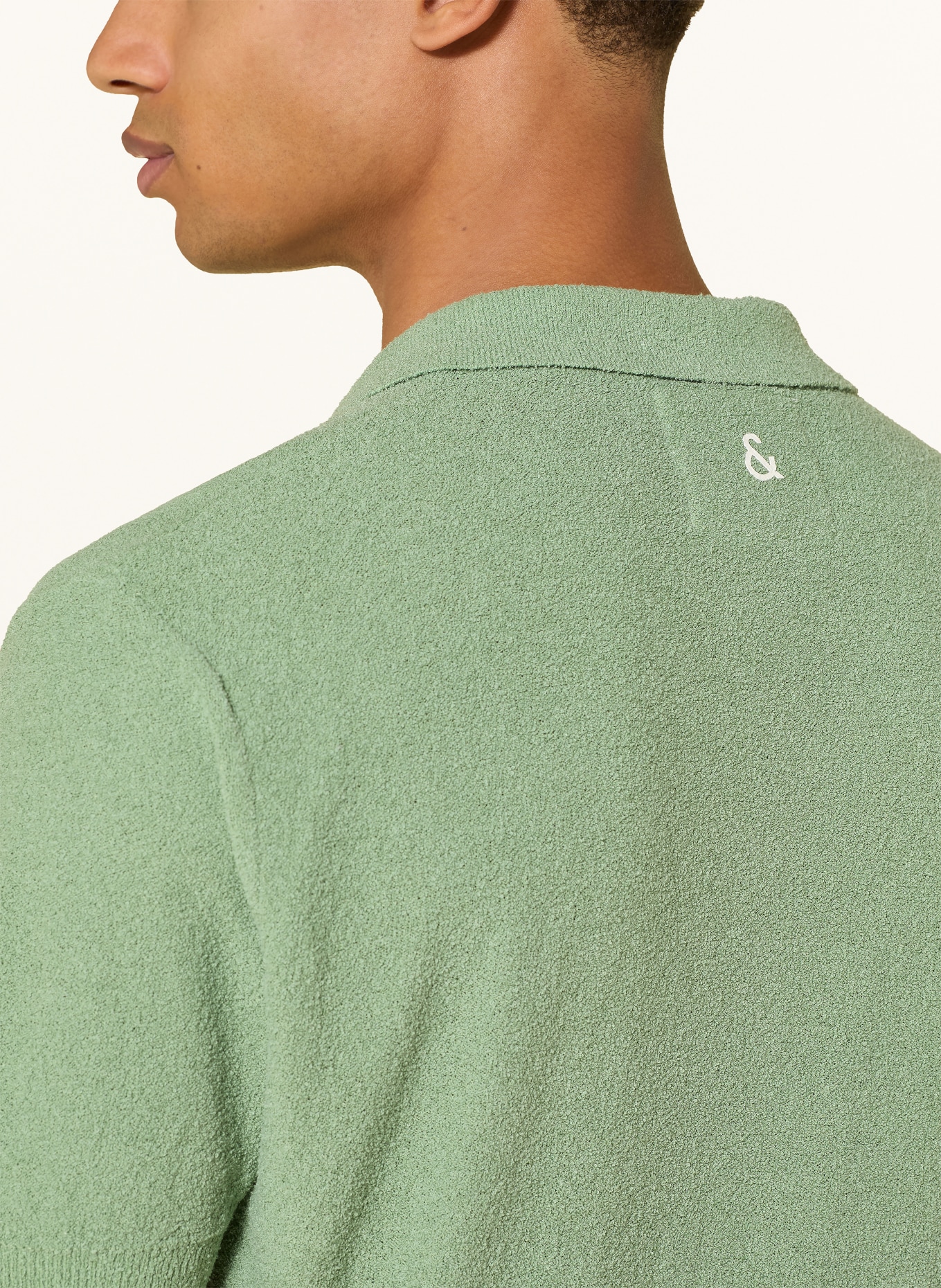 COLOURS & SONS Dzianinowa koszulka polo: JASNOZIELONY