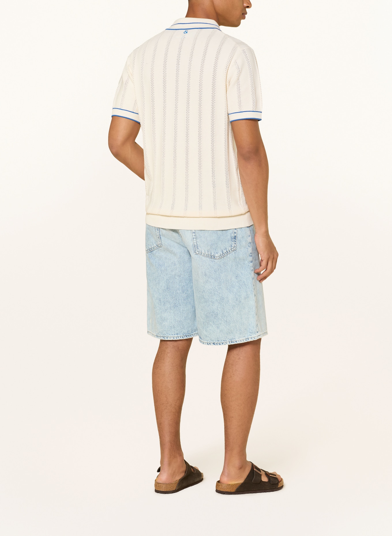 COLOURS & SONS Strick-Poloshirt: CREME