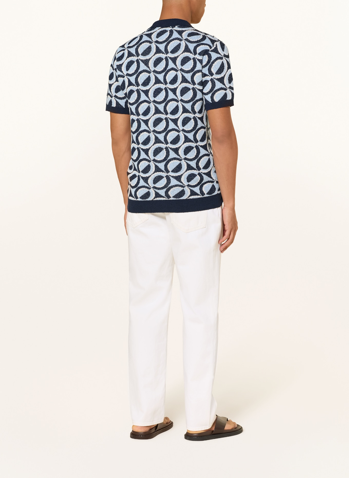 COLOURS & SONS Kurzarm-Hemd: DUNKELBLAU / HELLBLAU