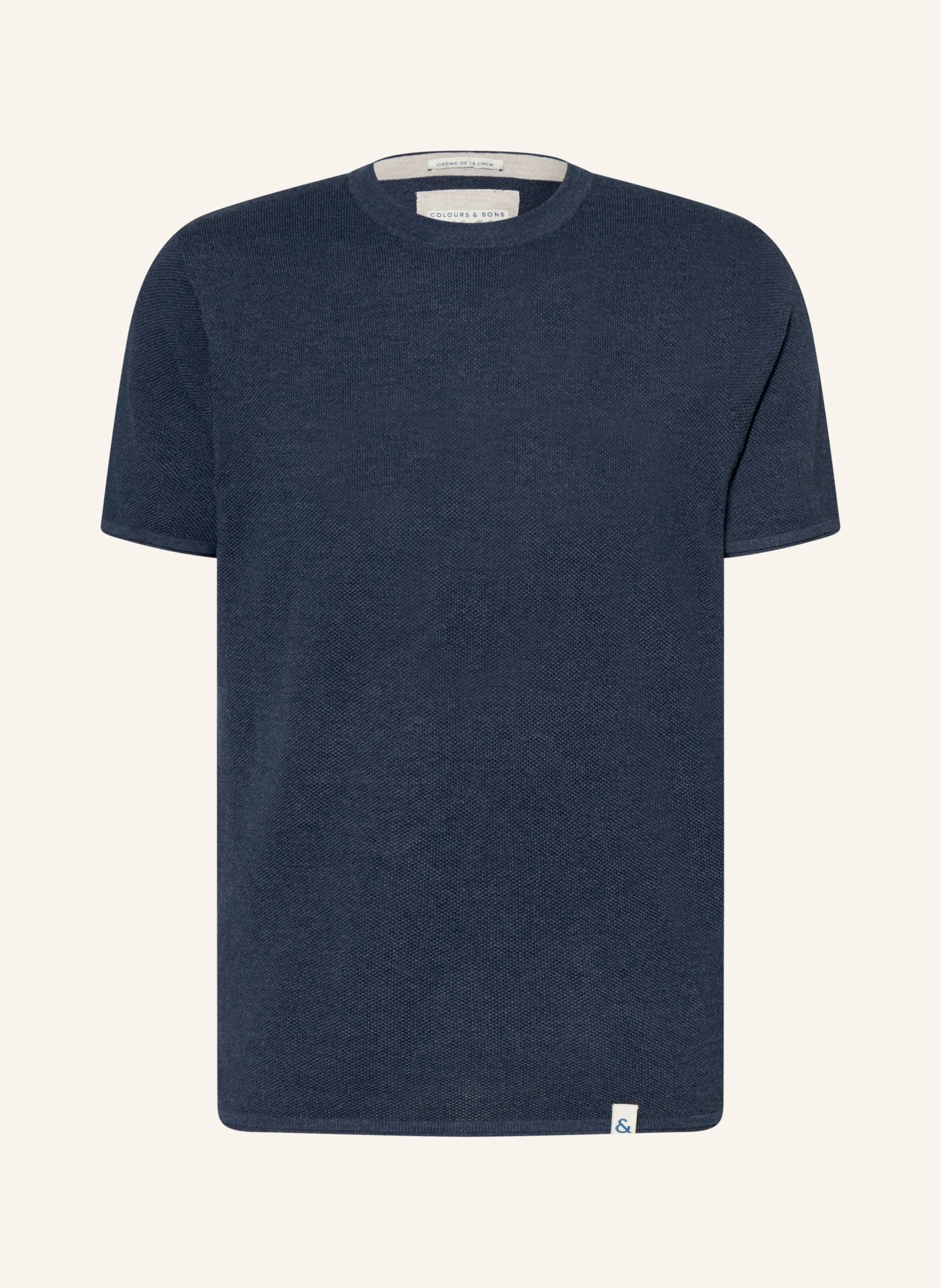 COLOURS & SONS Strickshirt: DUNKELBLAU