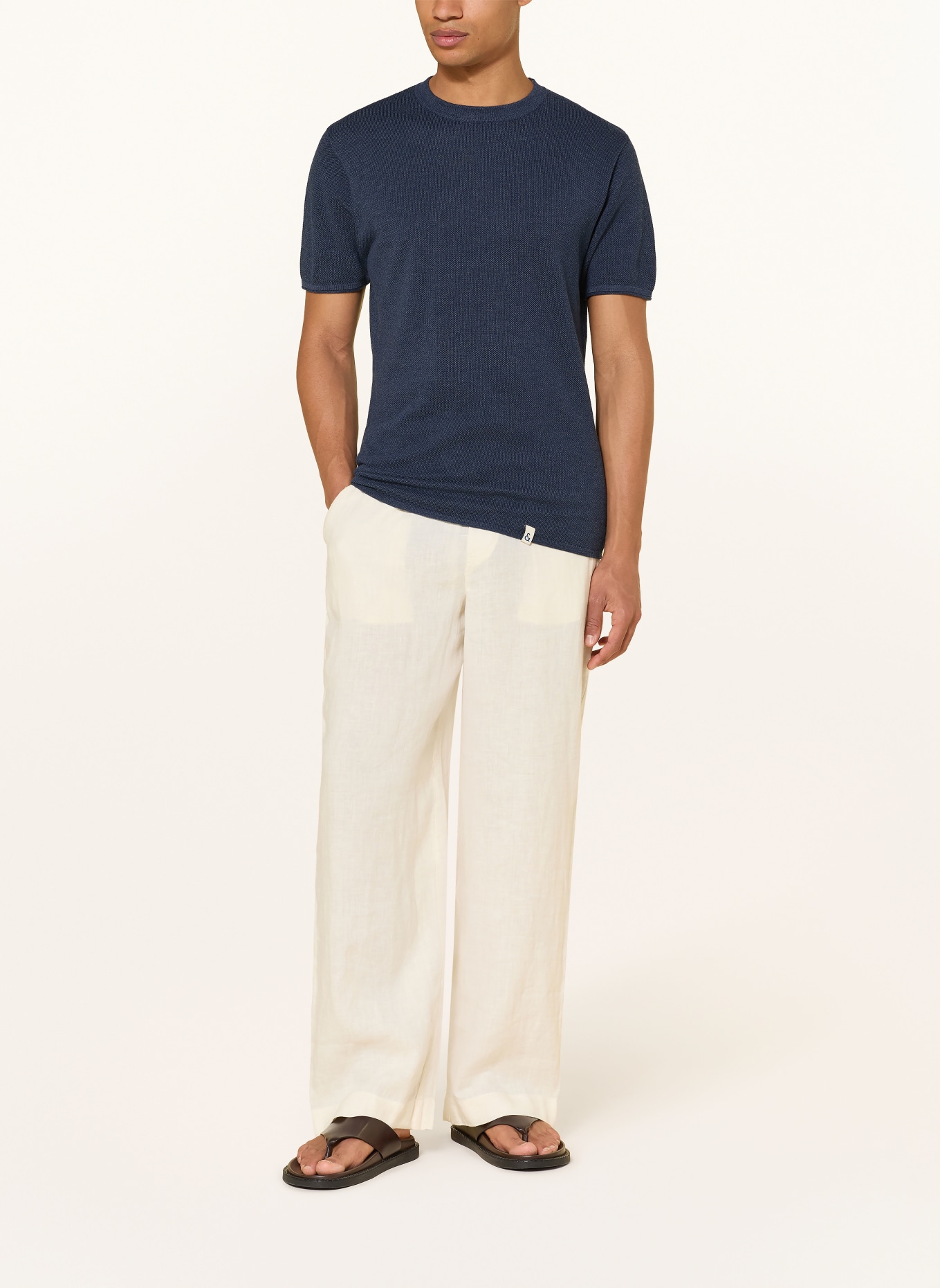 COLOURS & SONS Strickshirt: DUNKELBLAU