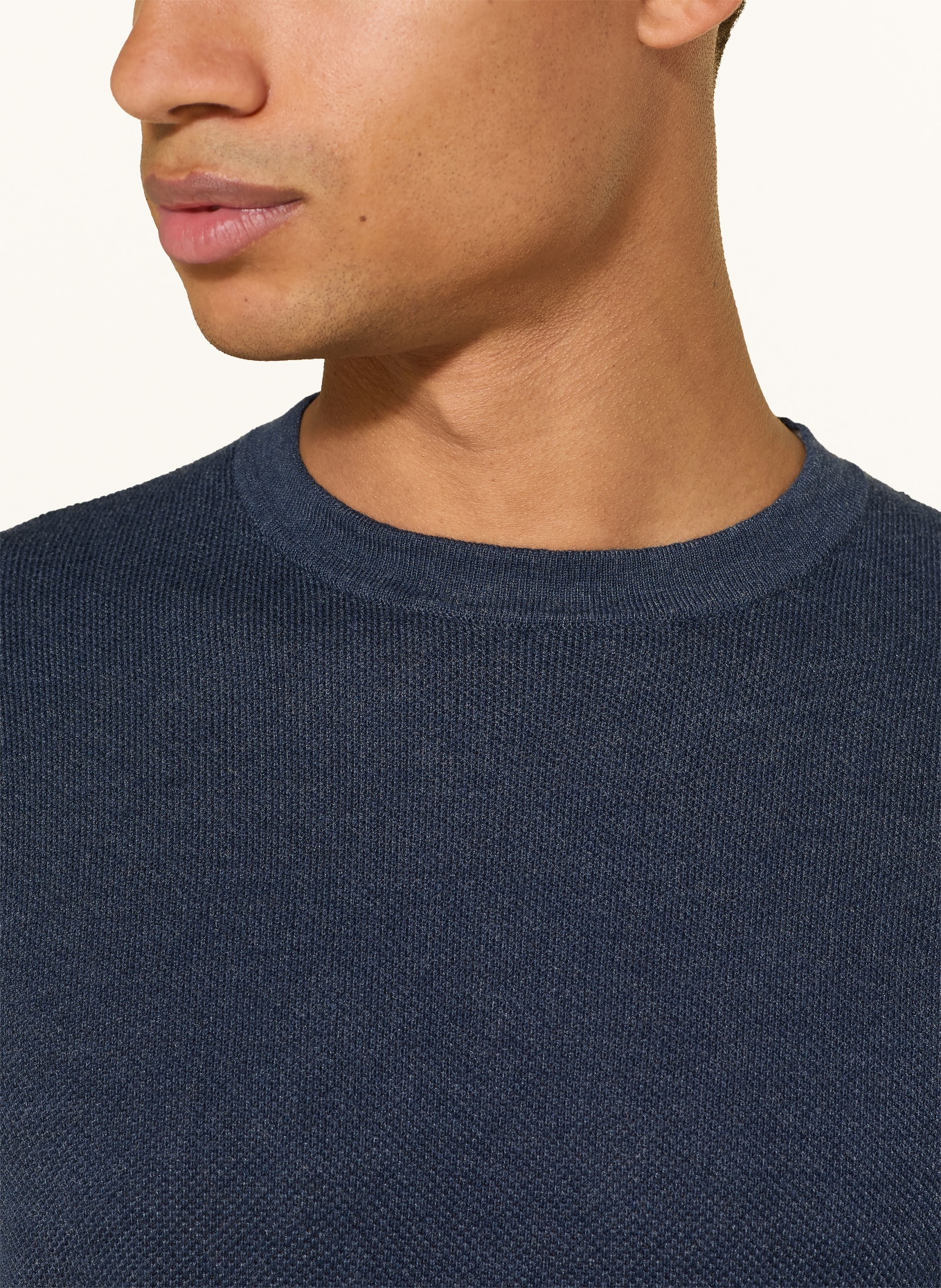 COLOURS & SONS Strickshirt: DUNKELBLAU