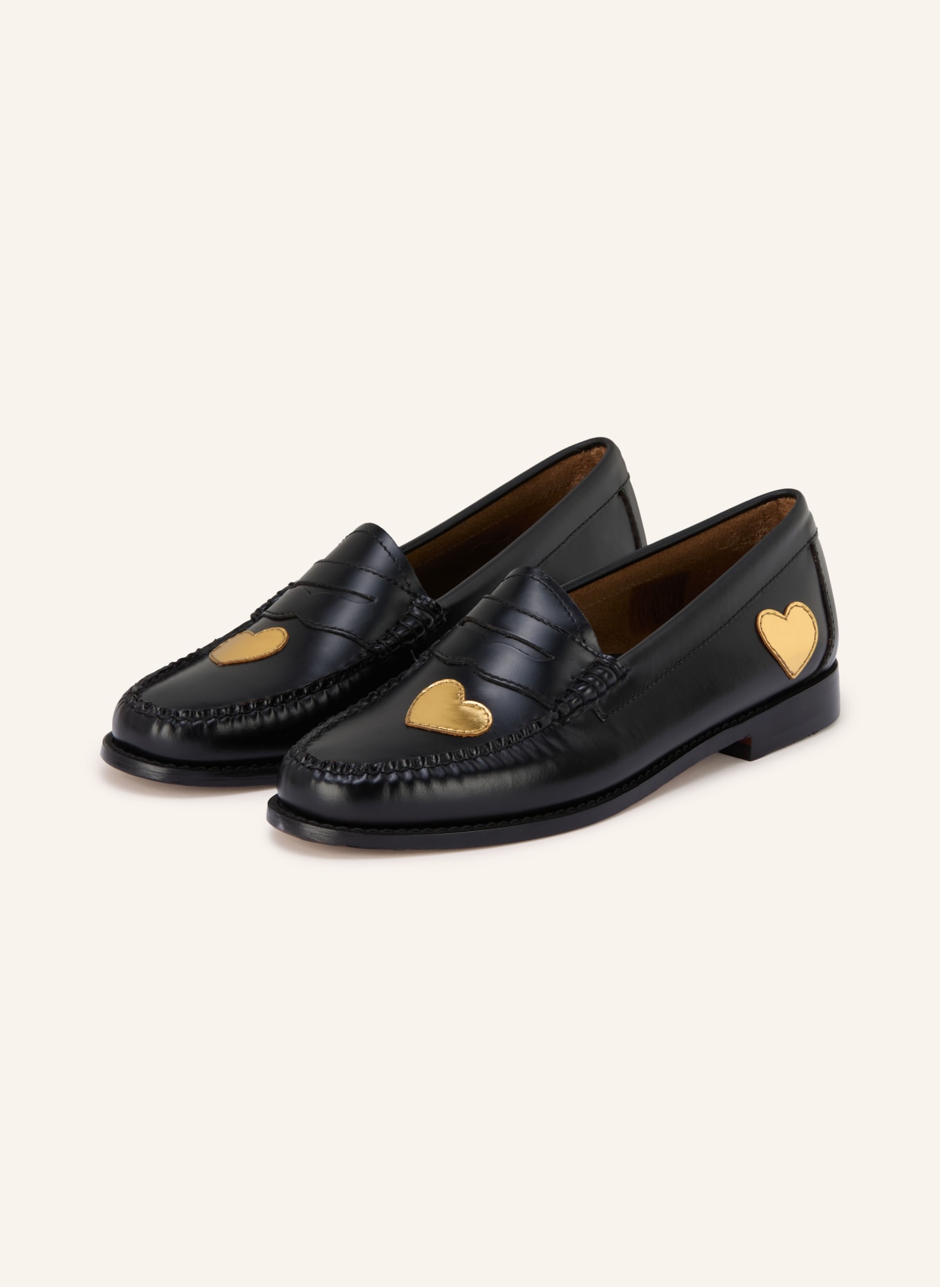 G.H.Bass Penny loafers WEEJUN: ZWART / GOUD