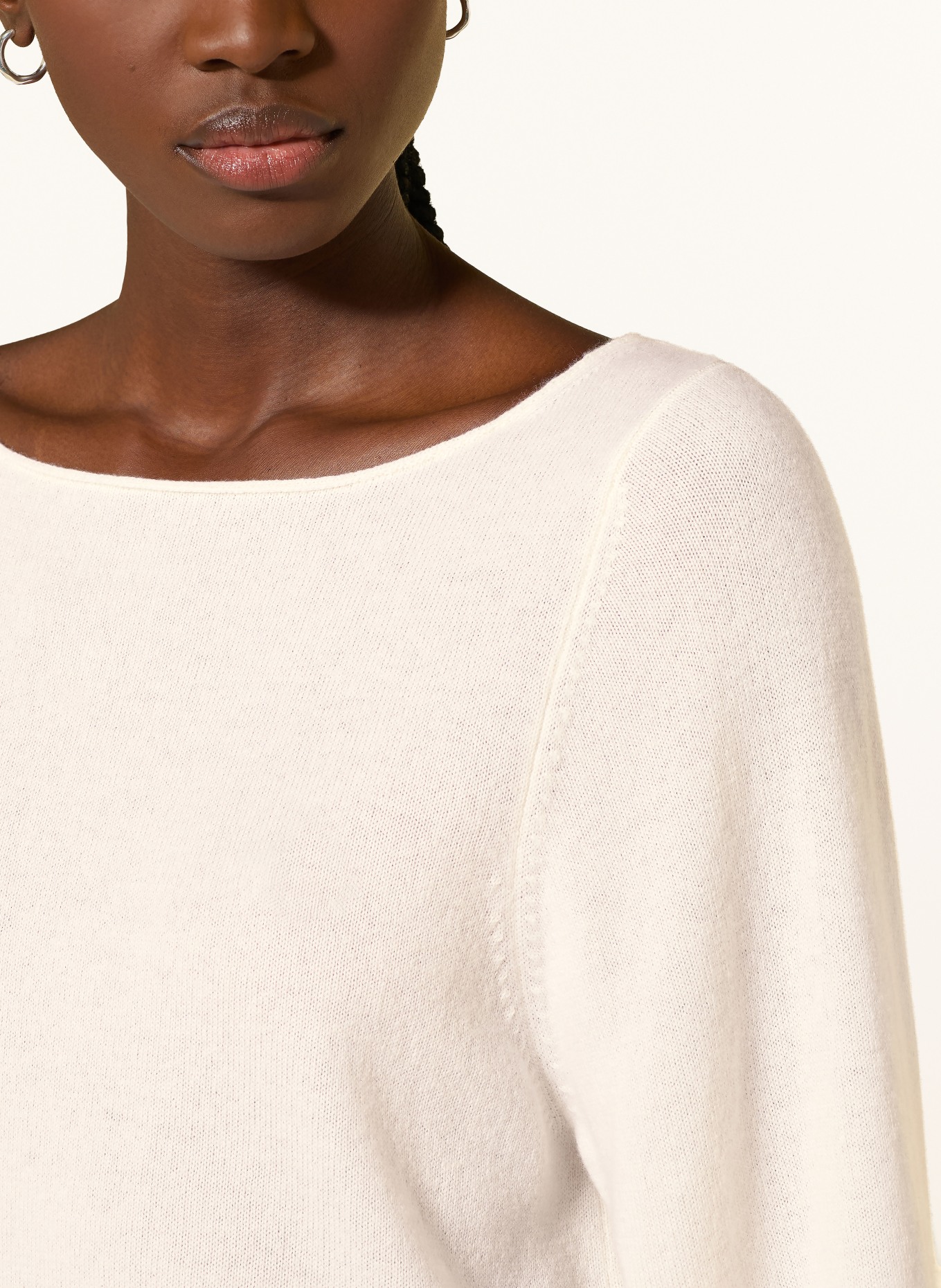 ALLUDE Cashmere-Pullover mit 3/4-Arm: ECRU