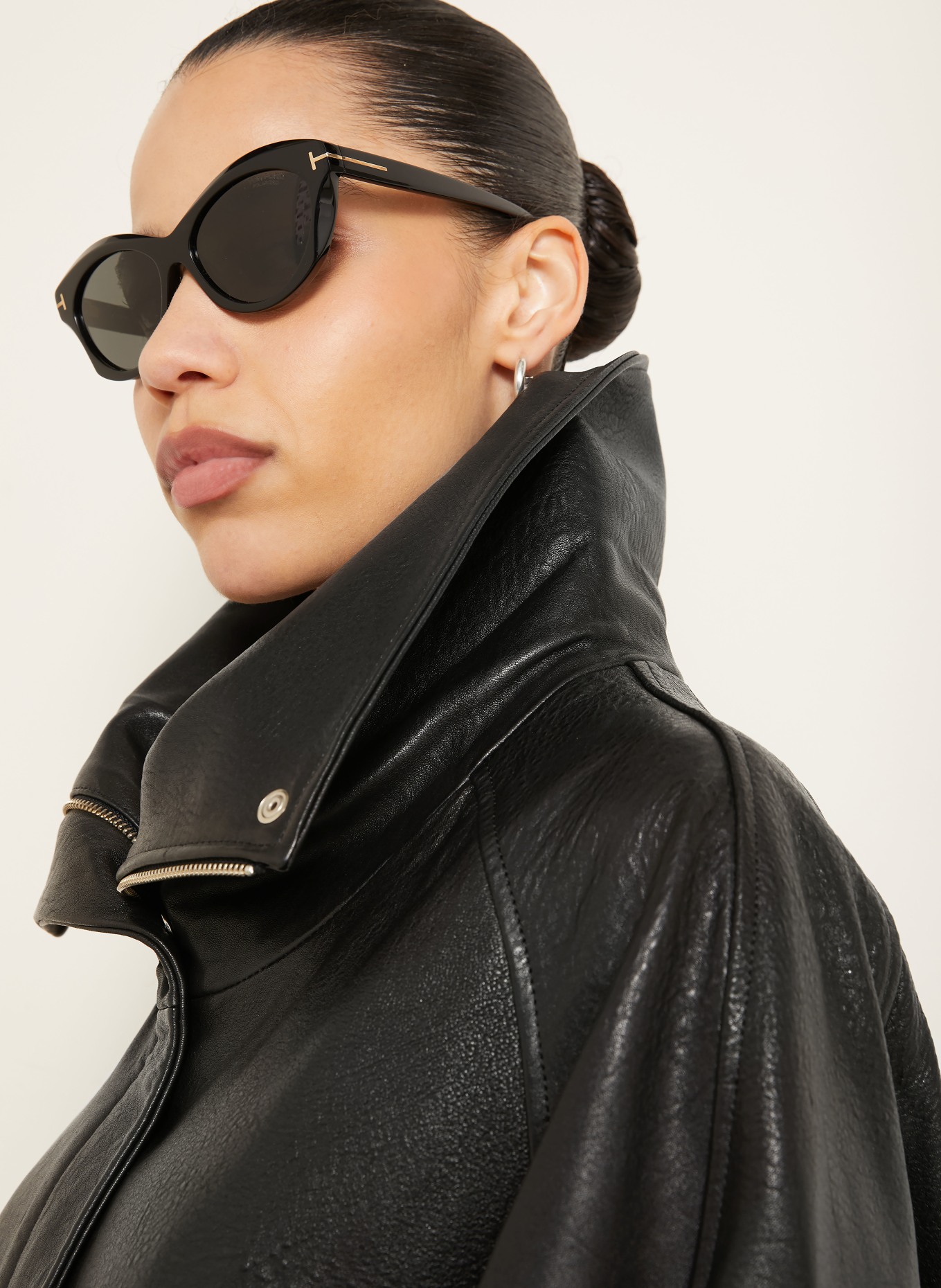 NOUR HAMMOUR Lederjacke ANSEL: SCHWARZ