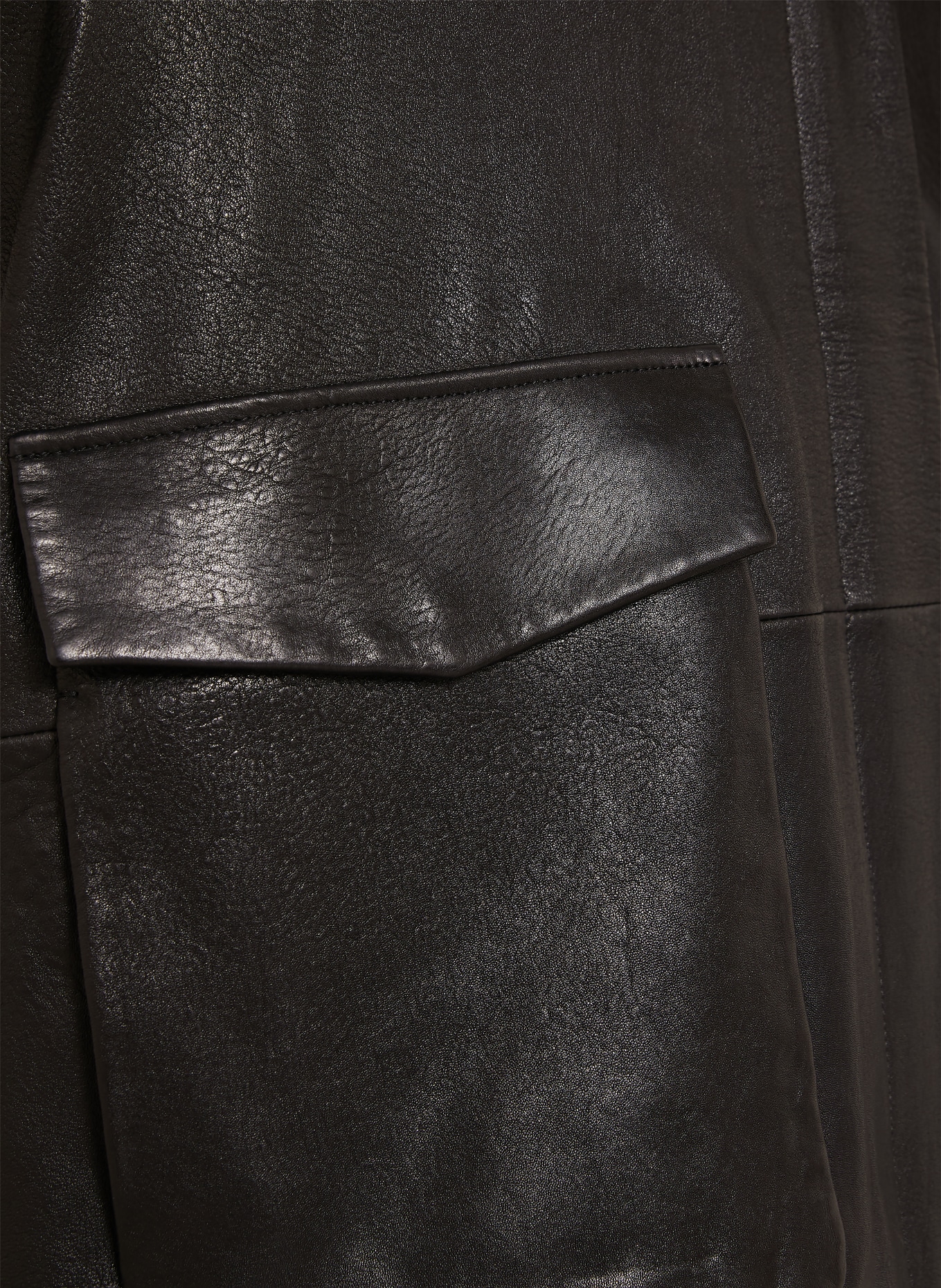 NOUR HAMMOUR Lederjacke ANSEL: SCHWARZ