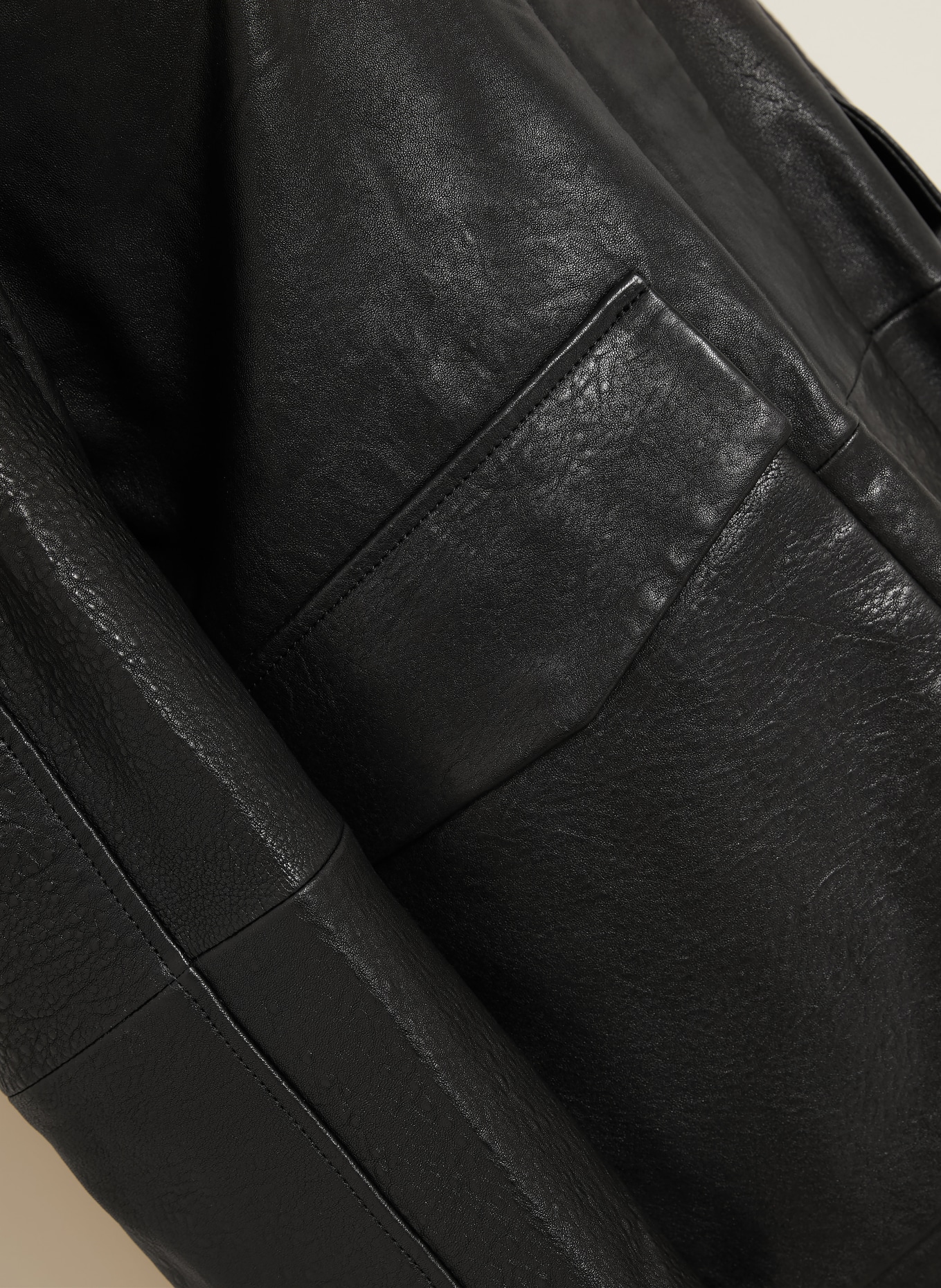 NOUR HAMMOUR Lederjacke ANSEL: SCHWARZ