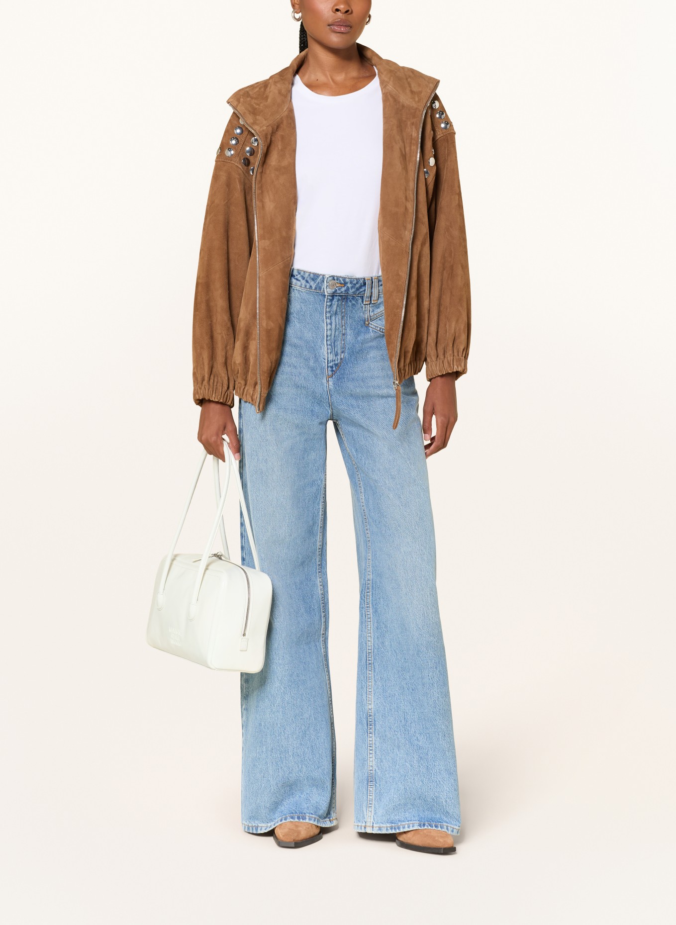 MARGE SHERWOOD Schoudertas BESSETTE: WIT / ZILVER