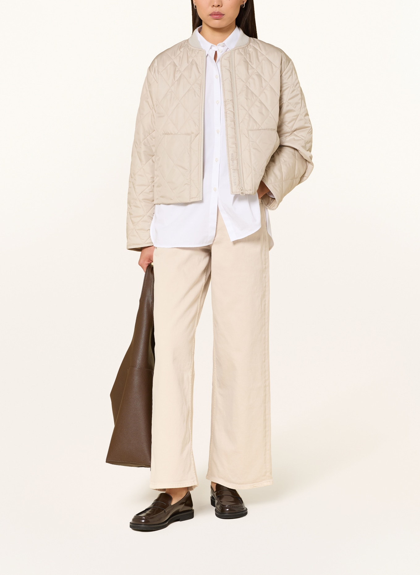 Marc O'Polo Wide Leg Jeans: 707 gray silk