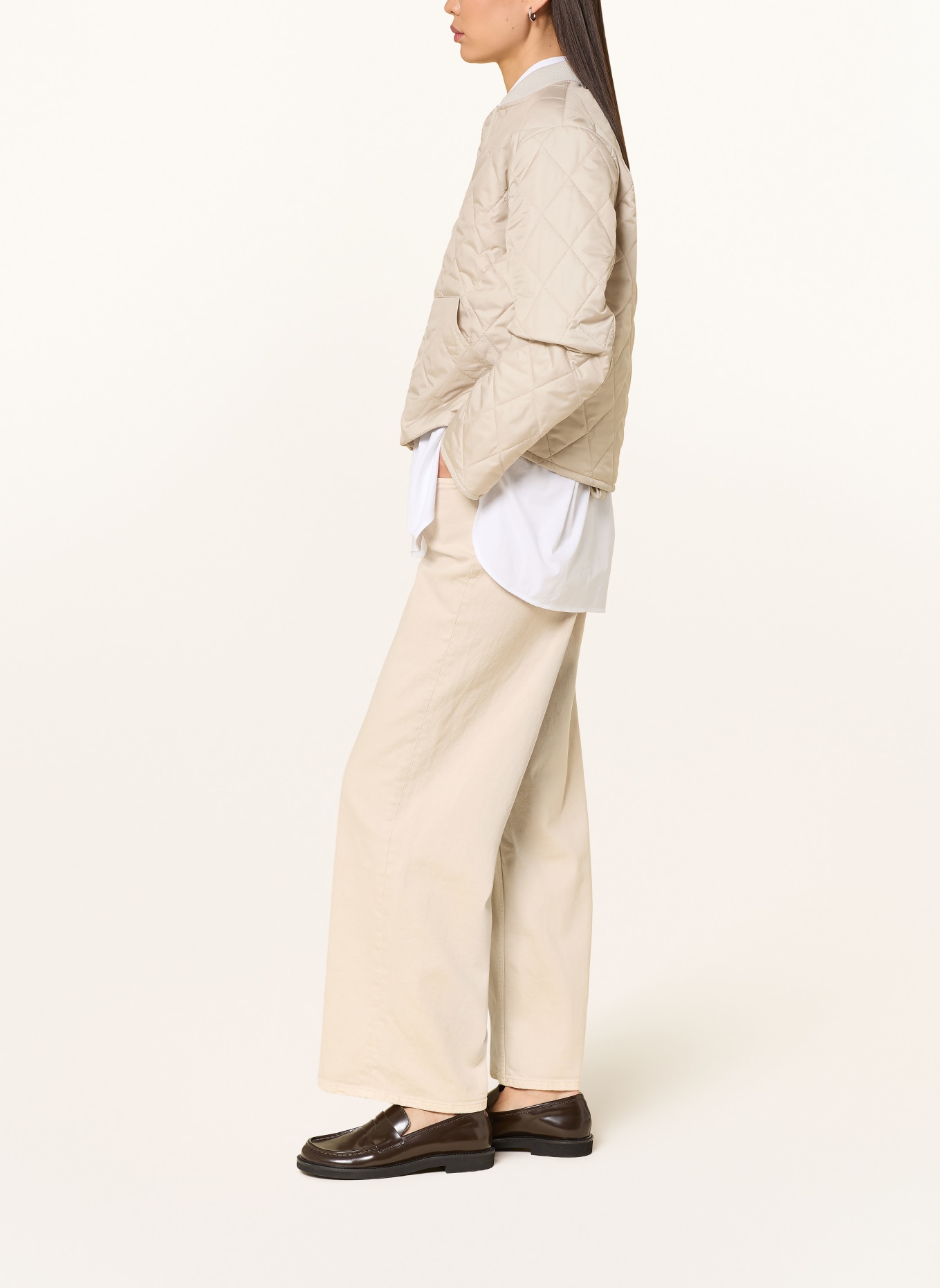 Marc O'Polo Wide Leg Jeans: 707 gray silk