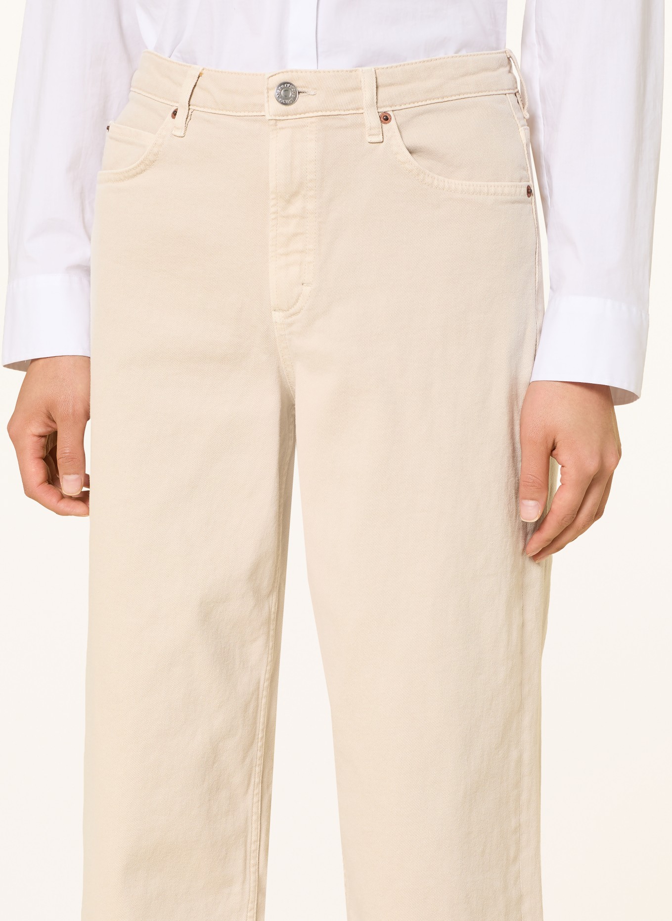 Marc O'Polo Wide Leg Jeans: 707 gray silk