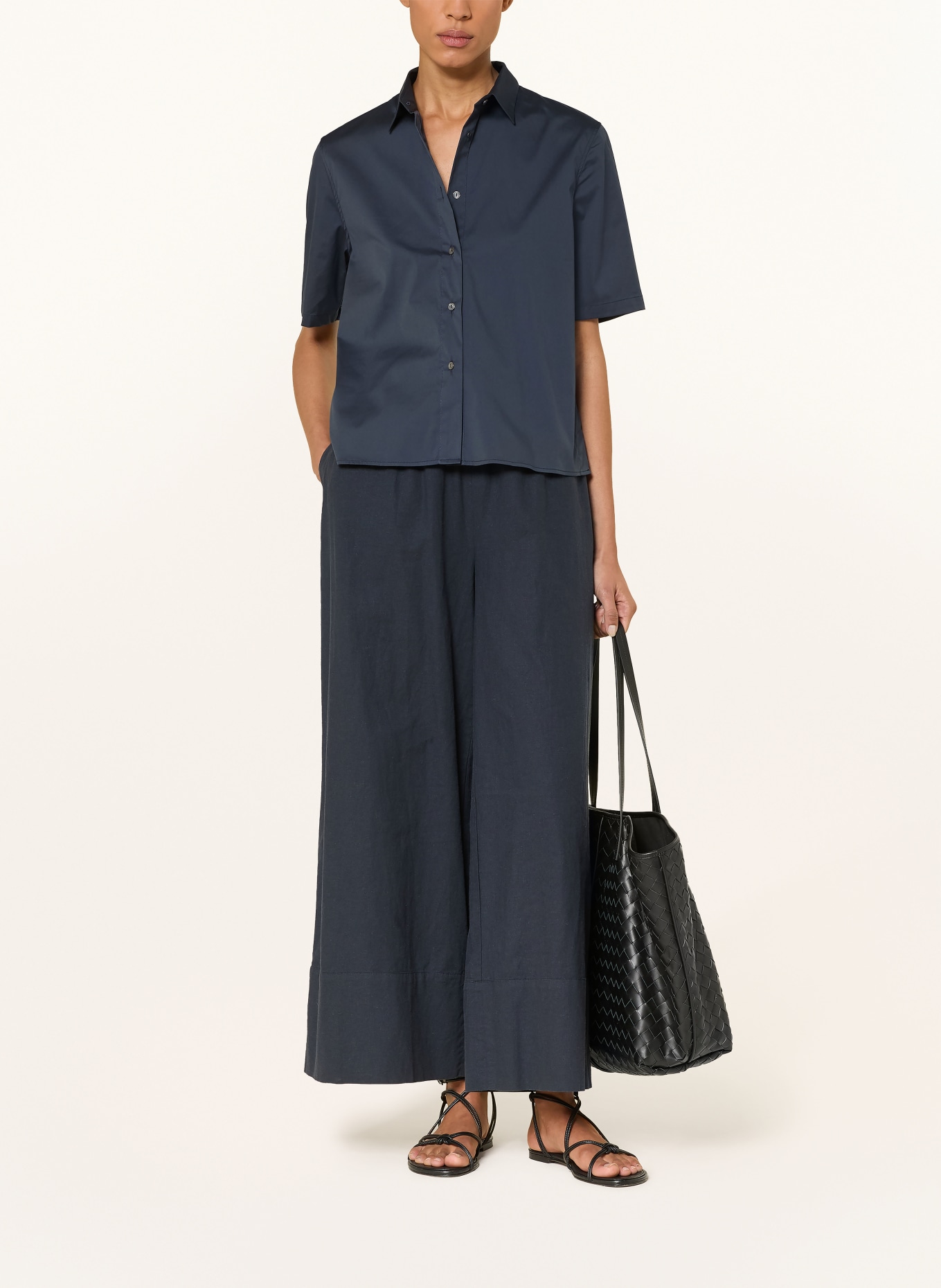 0039 ITALY Košilová blůza BEA: TMAVĚ MODRÁ